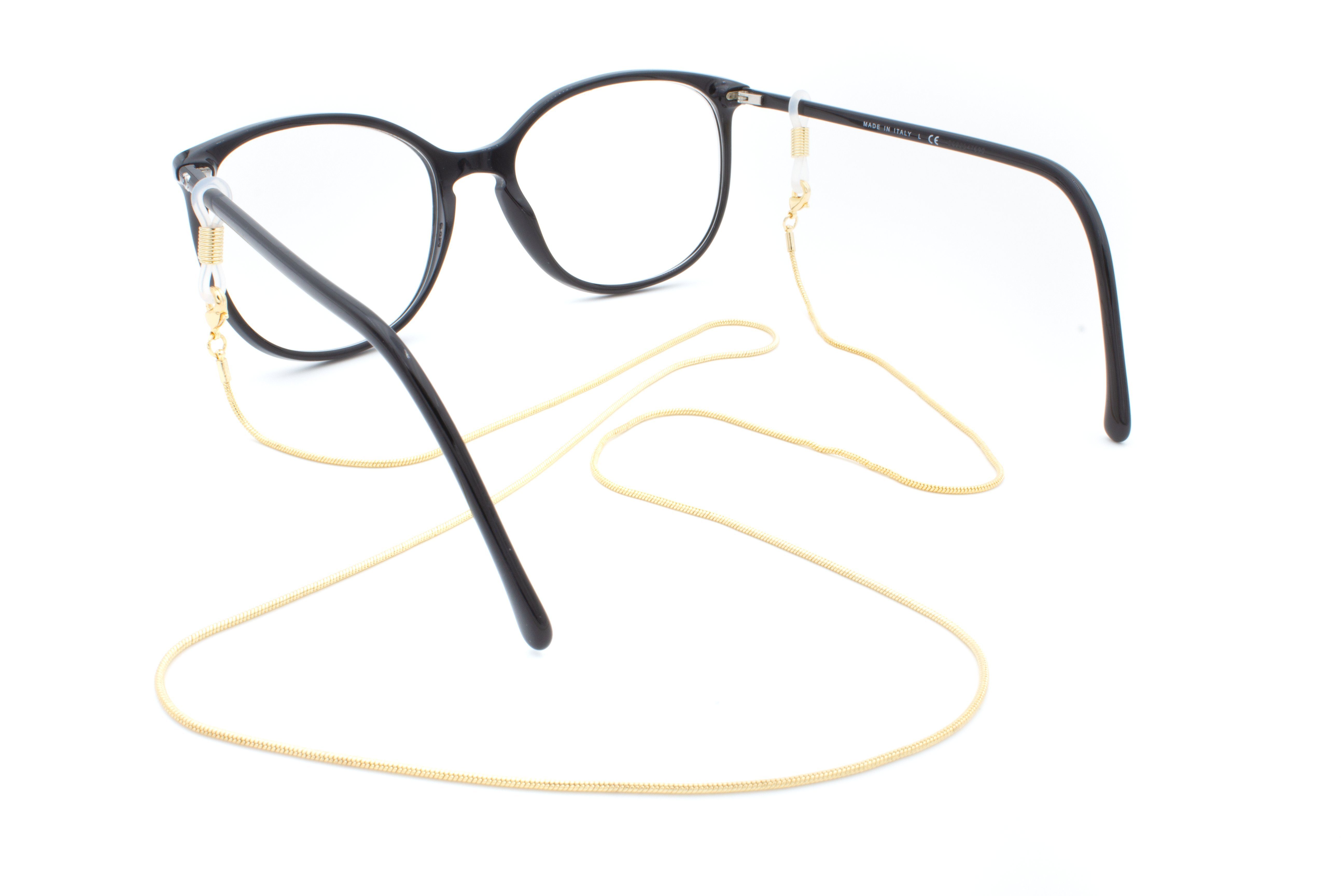 ORIGINAL - - Brillenkette korrosionsbeständig - oder Versiegelung Karat nicht aus GERNEO DAS GERNEO® feingliedrig, 925er Silber, - verfärbt 18 Gold Amalfi