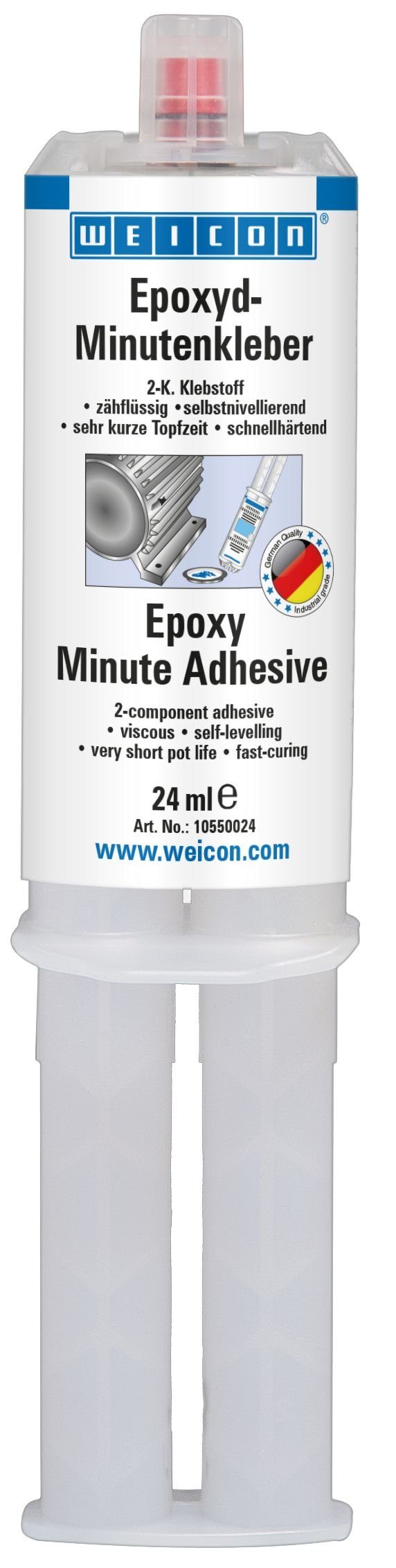 WEICON Klebstoff Epoxyd-Minutenkleber, universeller Epoxidharzklebstoff, transparent, (Set, 1-tlg)