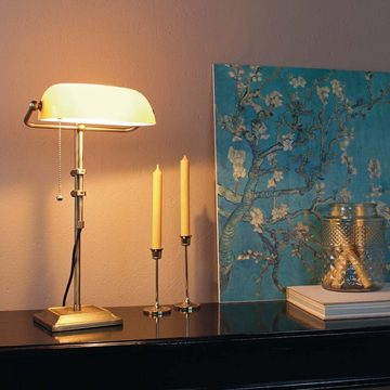 Steinhauer LIGHTING Schreibtischlampe, Bankerlampe Schreibtischleuchte Tischlampe höhenverstellbar neigbar