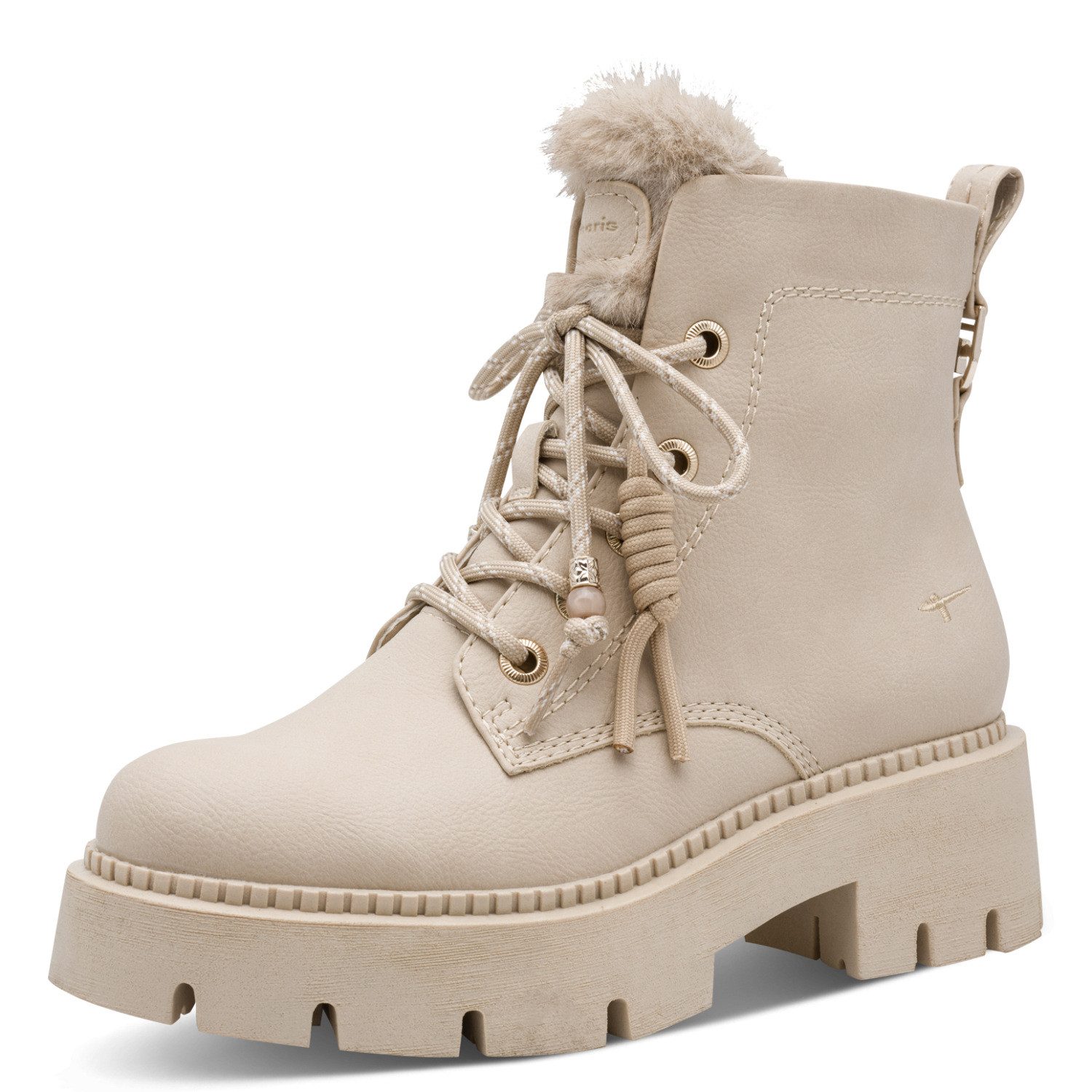 Tamaris Winterboots Blockabsatz, Schnürboots in veganer Verarbeitung