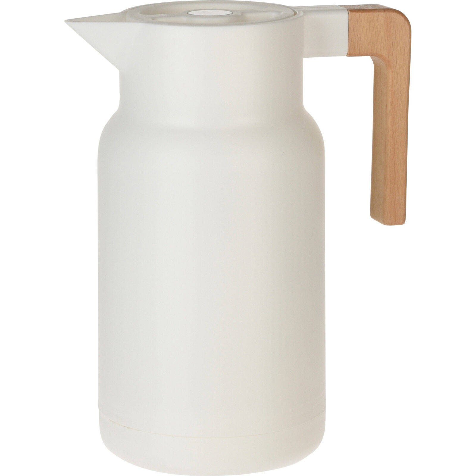 Excellent Houseware Vorratsglas Vakuum-Kanne WOOD, 1 l, Kunststoff, (einzeln, einzeln)