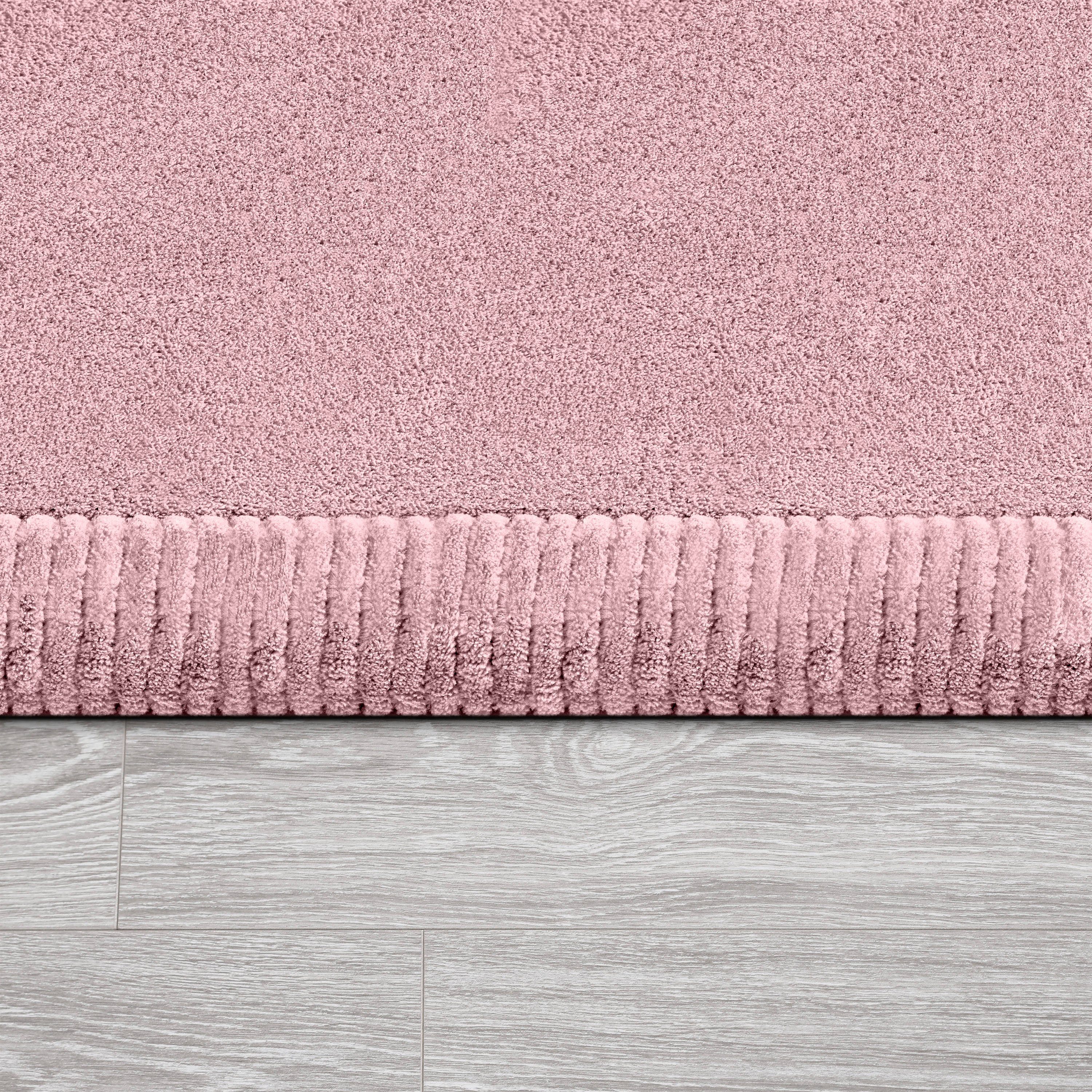 Foam, Paco Höhe: Uni-Farben, Kurzflor, pink Memory 24 Teppich rechteckig, Home, waschbar Tatami mm, 475, mit