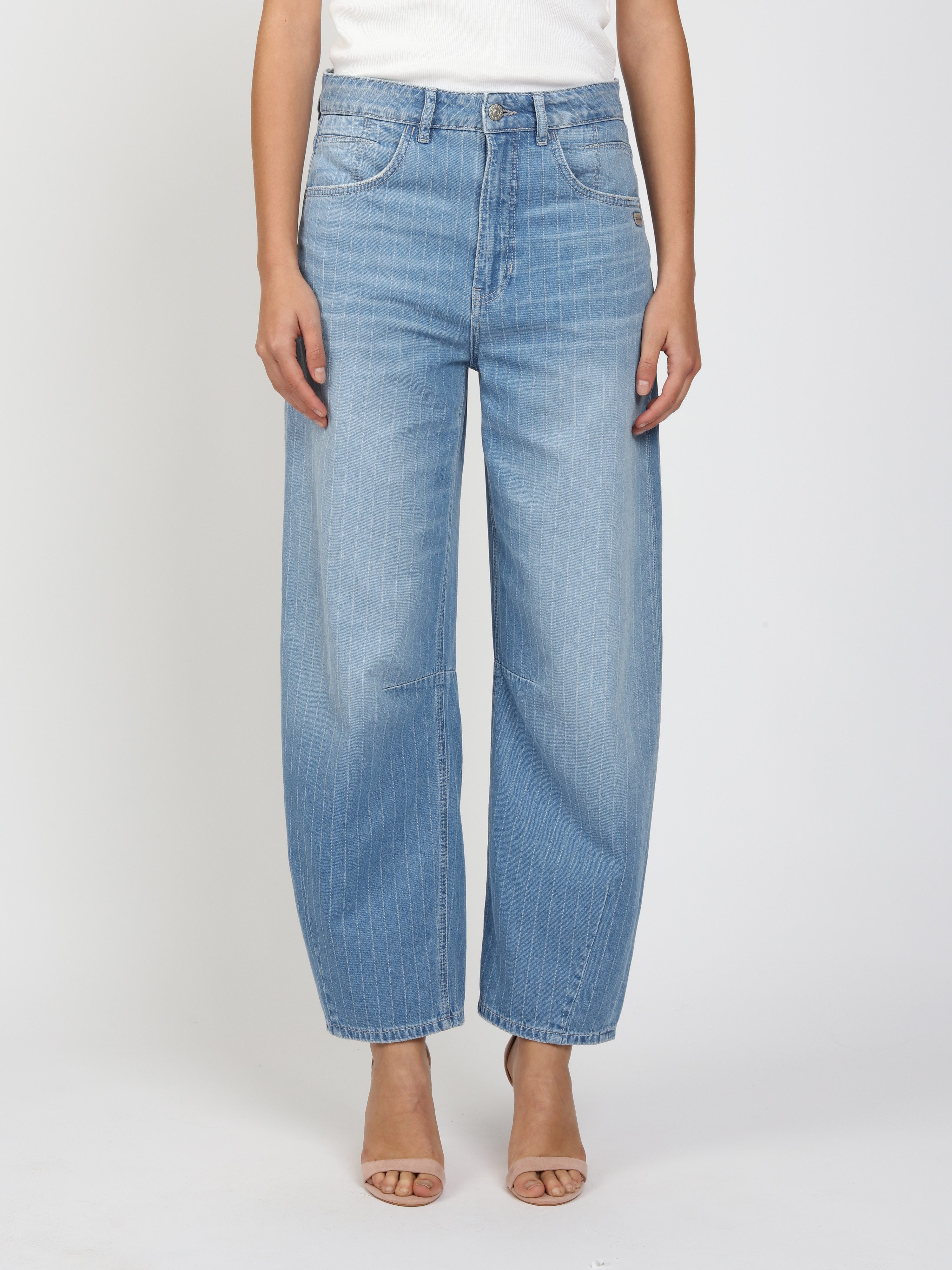 GANG Loose-fit-Jeans 94SARINA mit eingewebten Streifen, Barrel Fit