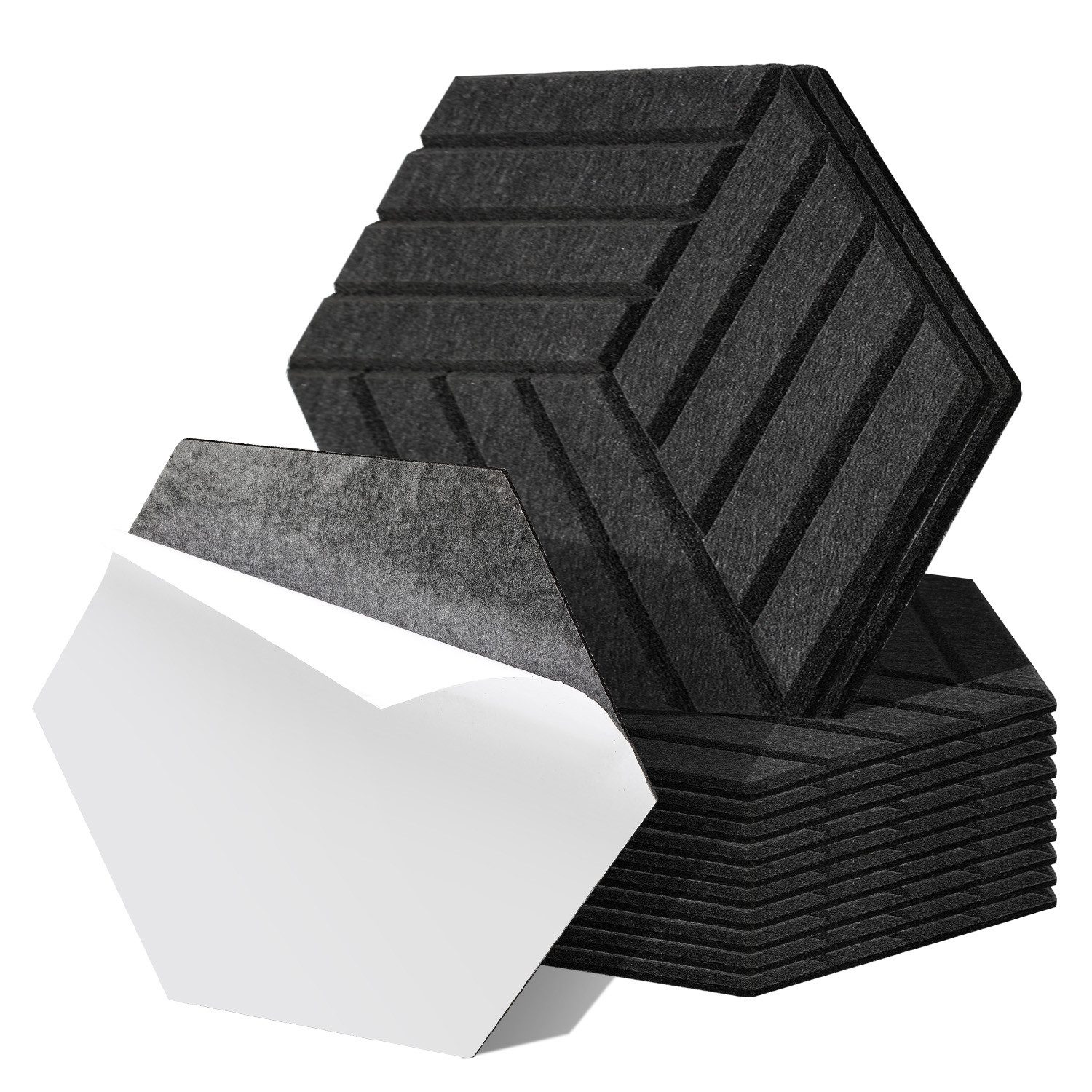 Clanmacy Akustikplatte 12 stuks Akustikplatten Hexagonal günstig online kaufen