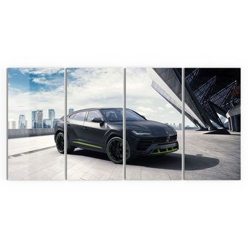 DEQORI Glasbild 'Der Lamborghini Urus', 'Der Lamborghini Urus', Glas Wandbild Bild schwebend modern