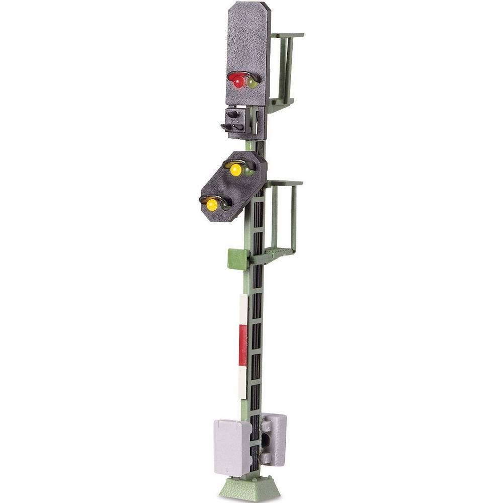 Modelleisenbahn-Signal Licht-Blocksignal der DB mit Vorsignal, 6 LEDs