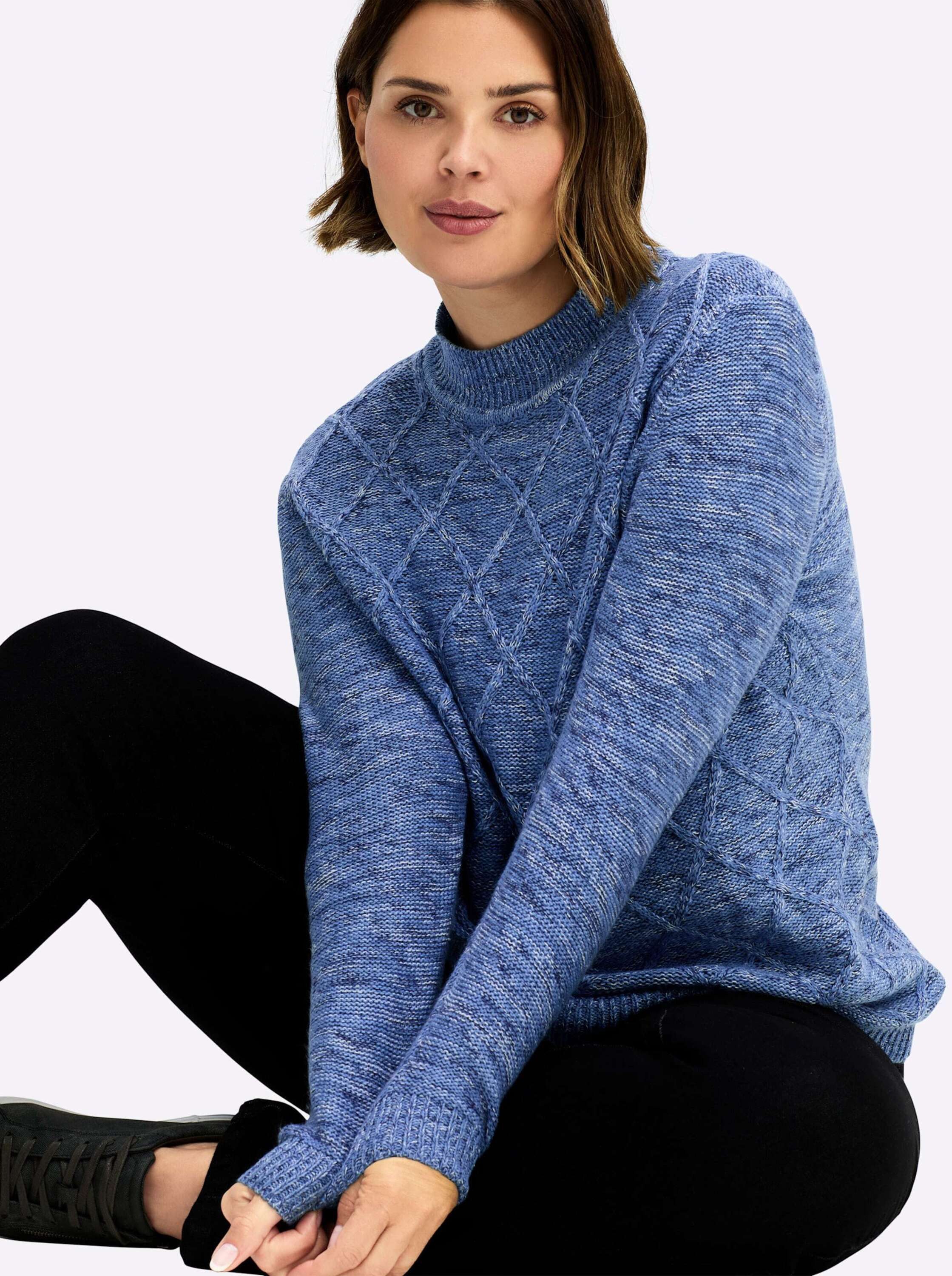 Sieh an! Strickpullover Pullover Langarm
