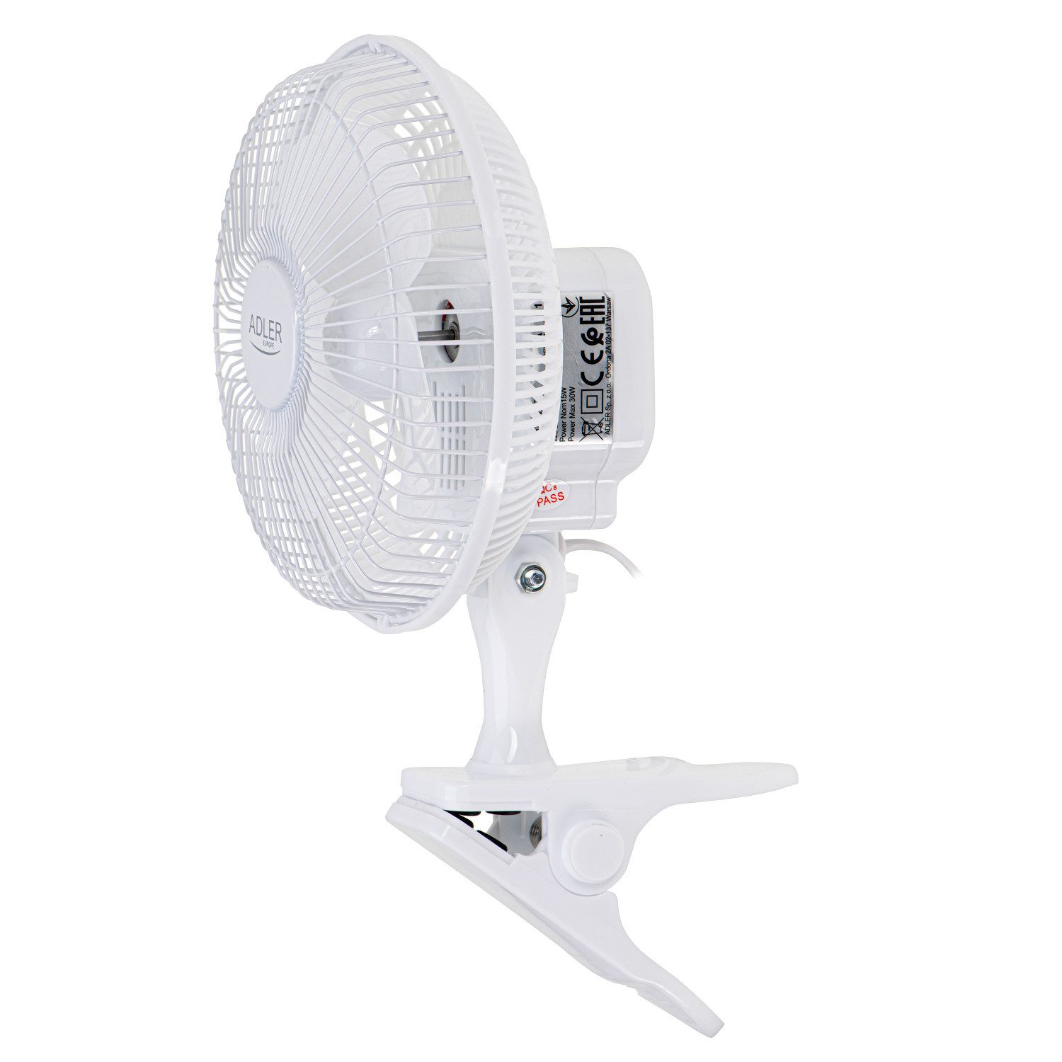 Adler Tischventilator AD7317, Tischventilator mit Clip 30W 15cm einstellbar günstig online kaufen