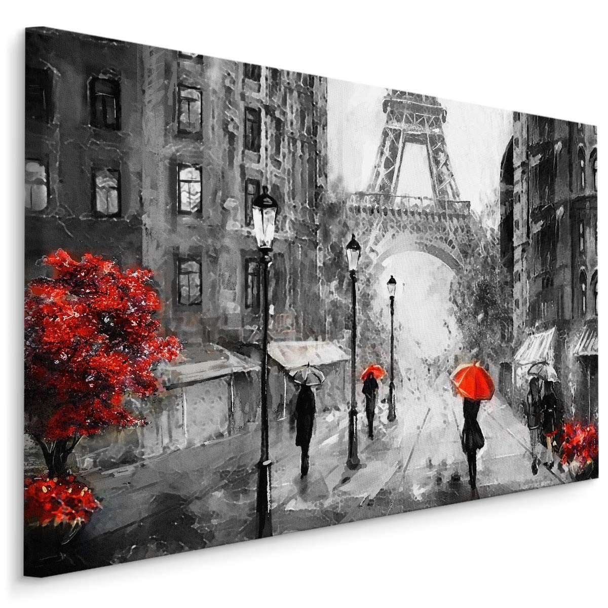 Muralo Leinwandbild Architektur – Leinwandbild Wandbild Kunstdruck Wohnzimmer, Gebäude (1 St), Paris – Stadt – Frankreich, 30 x 20 cm, aufhängefertig