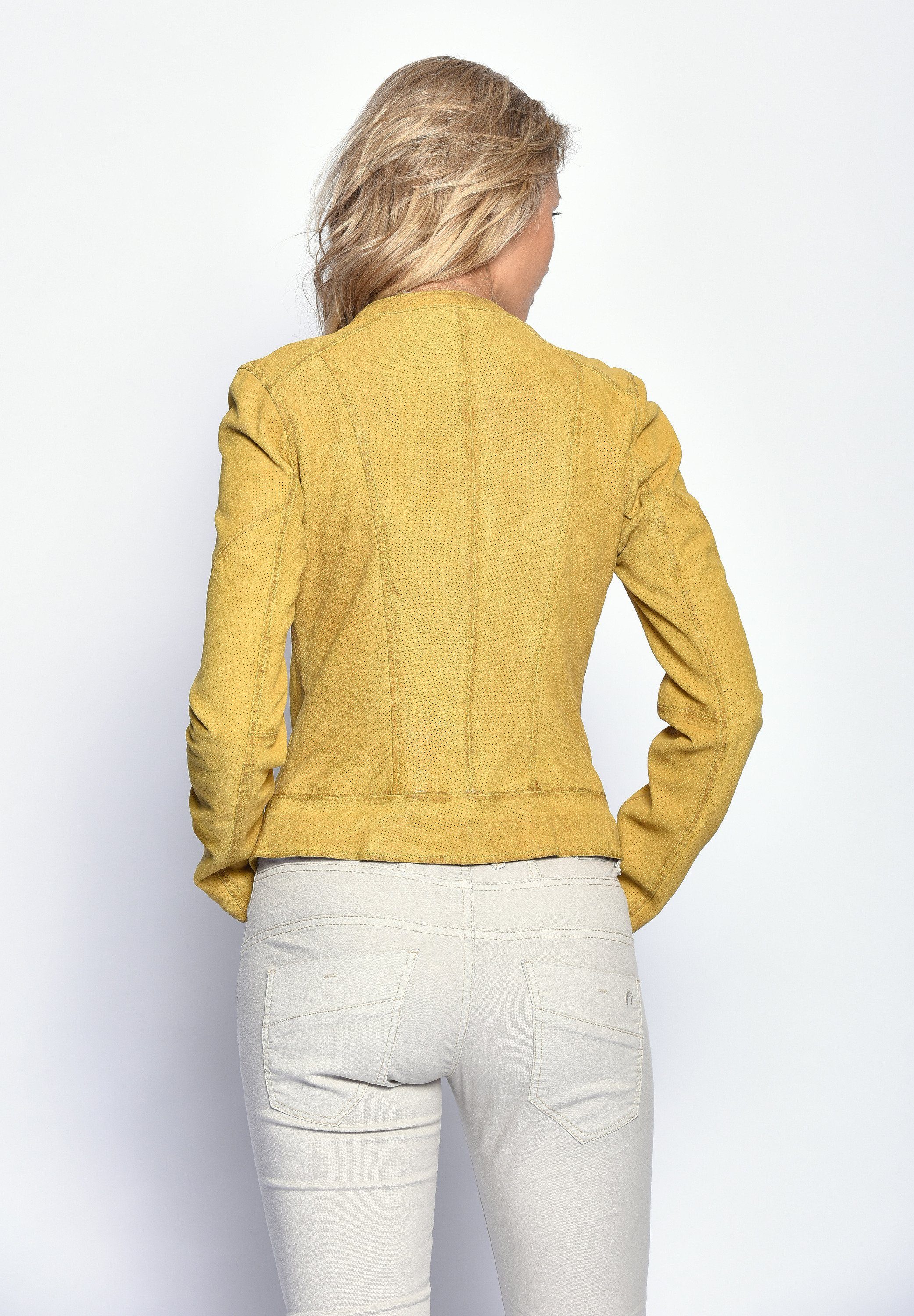 Maze Lederjacke Mabel yellow