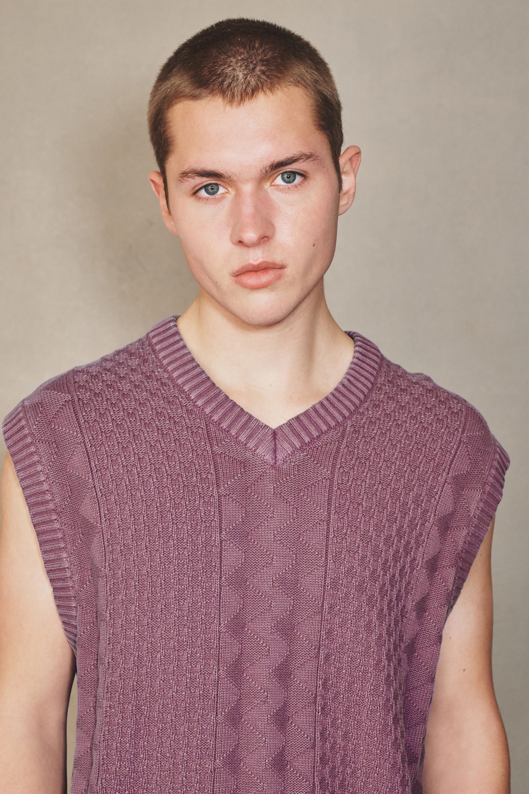 Next Trägertop EDIT Strick-Tanktop, Zopfmuster + Acid-Waschung (1-tlg)