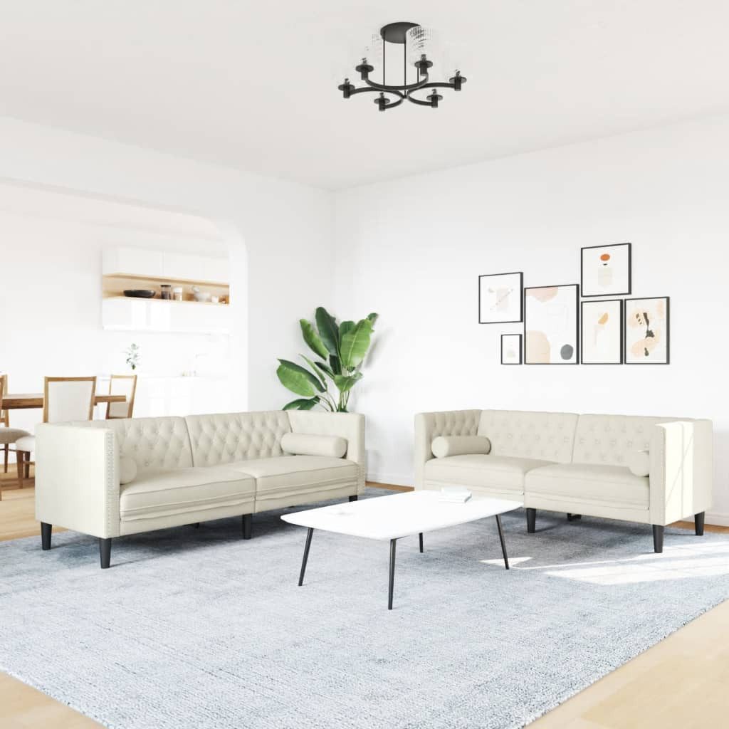 vidaXL Sofa 2-tlg. Chesterfield-Sofa-Set mit Nackenrollen günstig online kaufen
