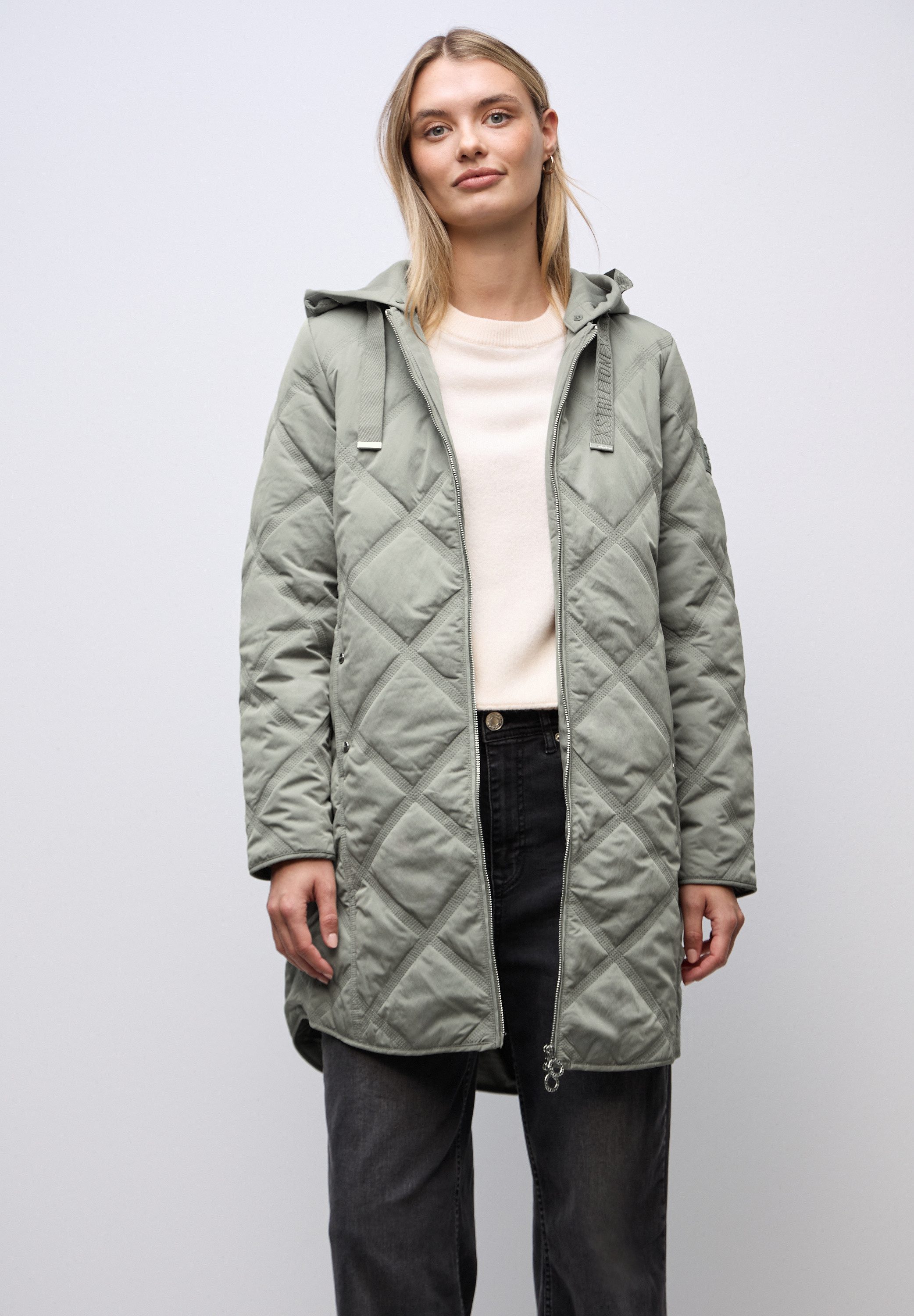 STREET ONE Steppmantel aus elastischem Materialmix