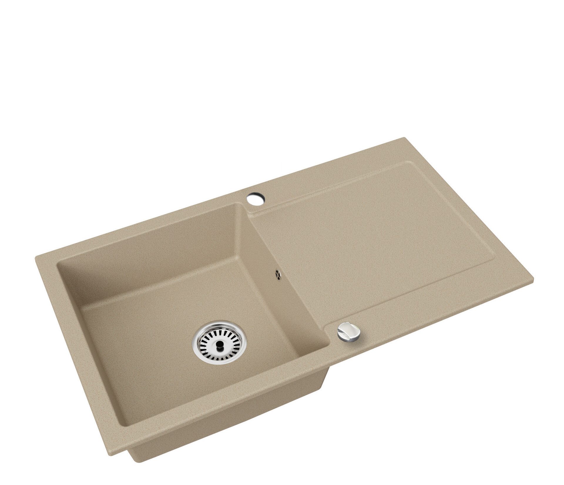 Faizee Home Granitspüle Faizee Home Granitspüle 90x50 cm, eckig, mit Abtropffläche & Siphon