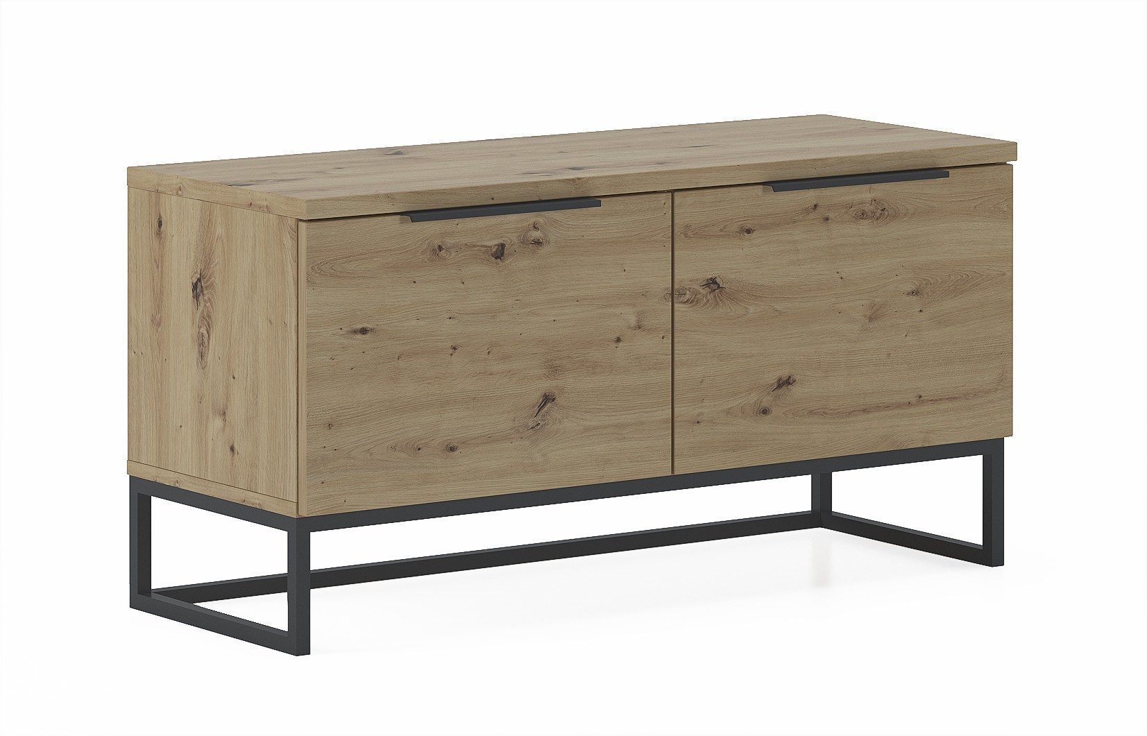 ALLHOUSE24 Schuhschrank ADLON Artisan Eiche Schrank 98 cm Breite Garderobenschrank Metall (1x Schrank) Breite 98 cm