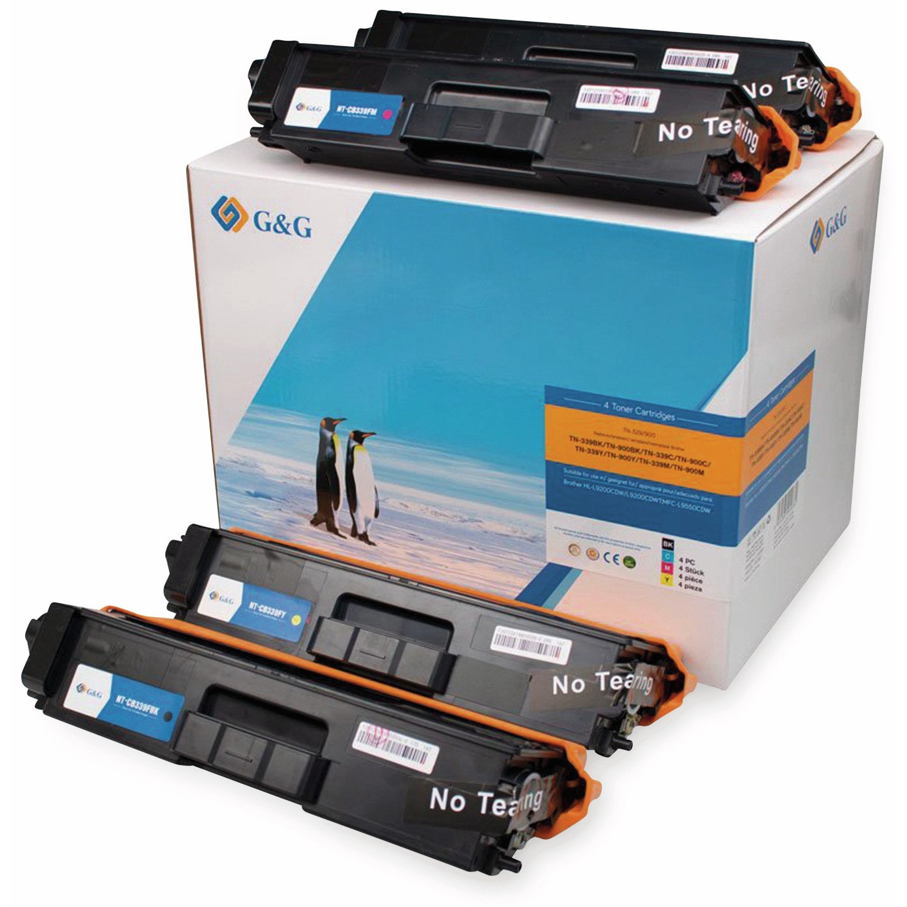 Tonerpatrone G&G Toner NT-CB339FBK/C/M/Y, multicolor + schwarz