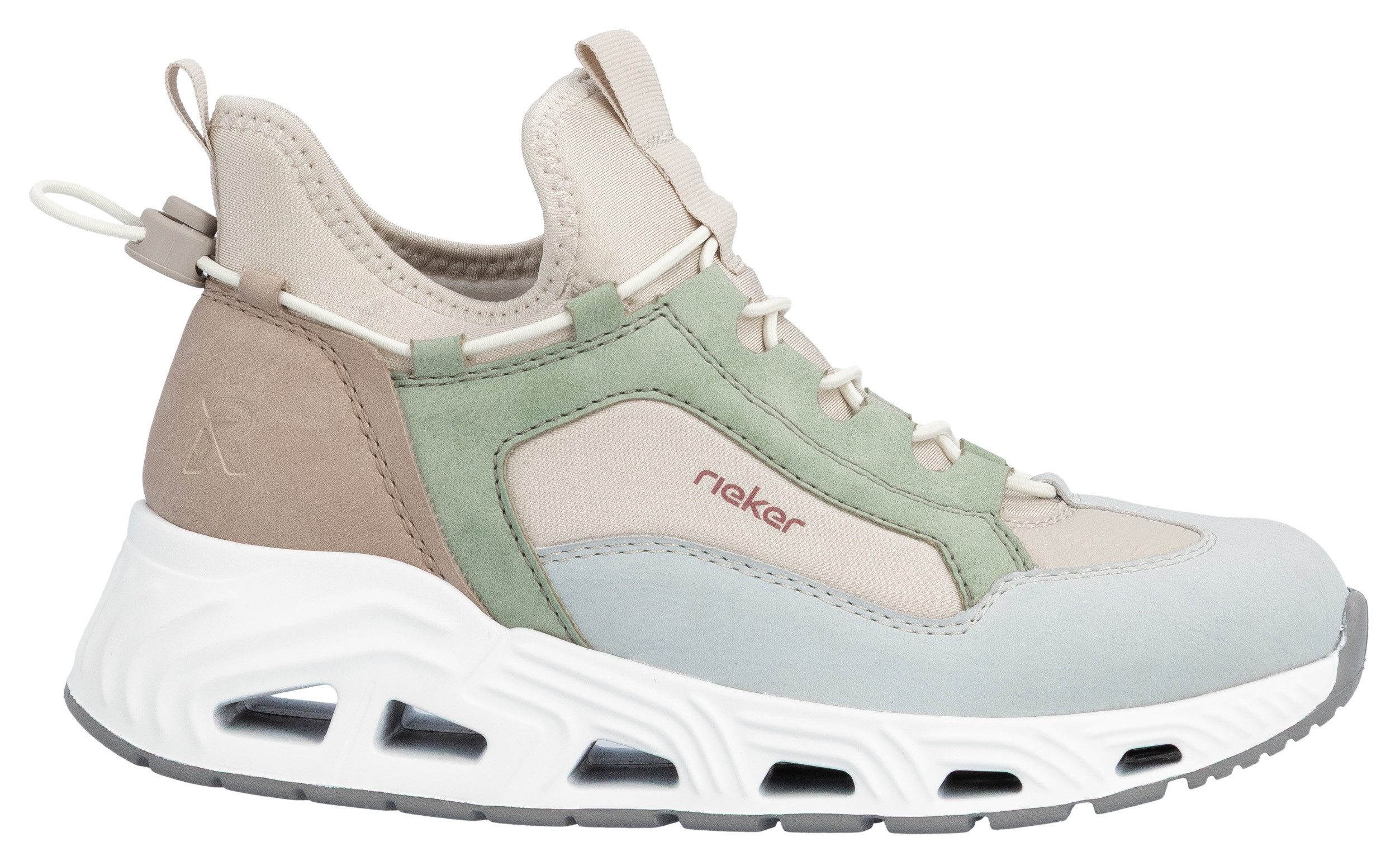 RIEKER Sport Slip-On Sneaker High Top Sneaker, Schlupfschuh mit Schnellverschluss hinten