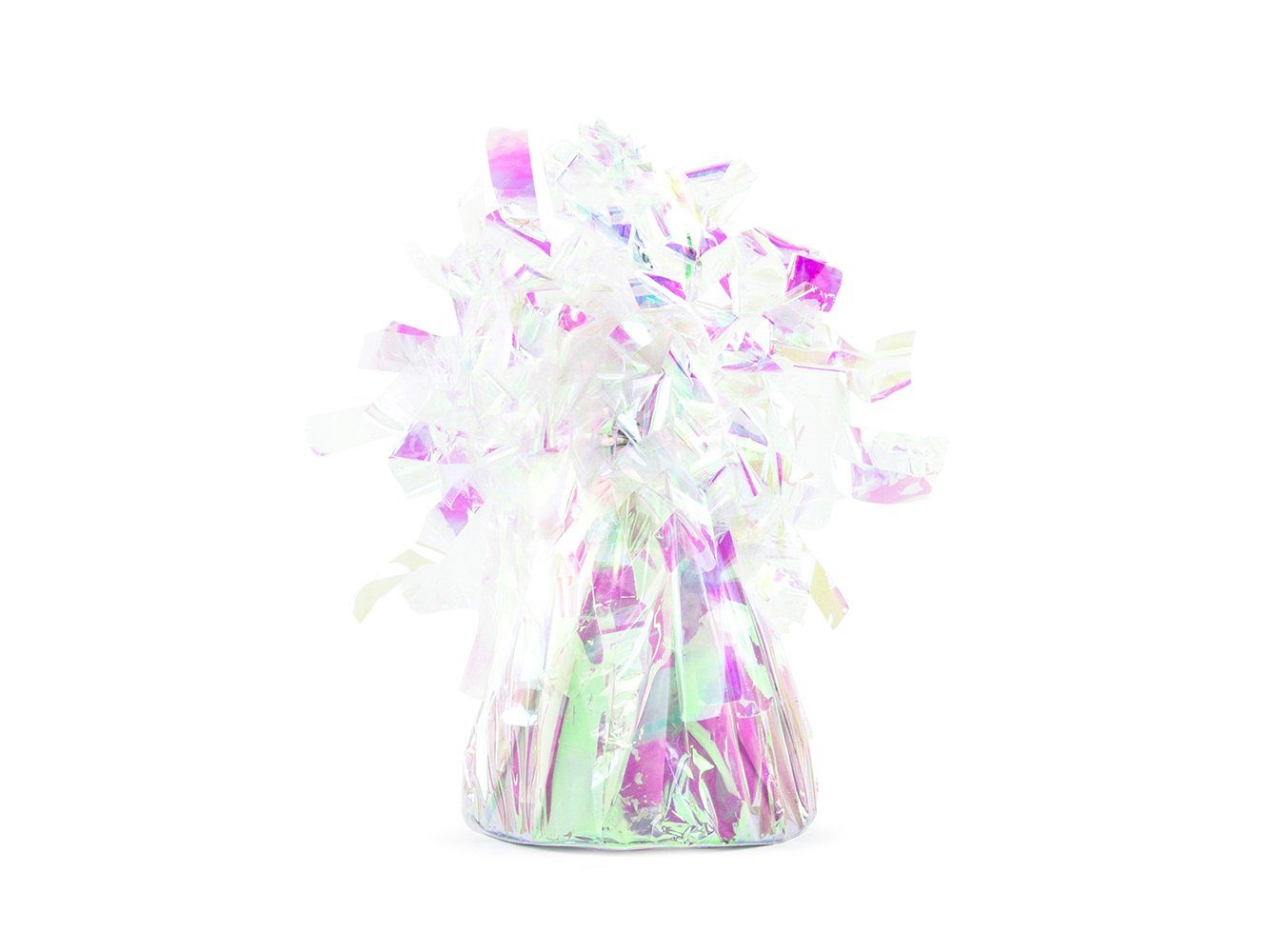 partydeco Aufblasbares Partyzubehör, Gewichte 7cm für Helium Deko 4er Set Irisierend