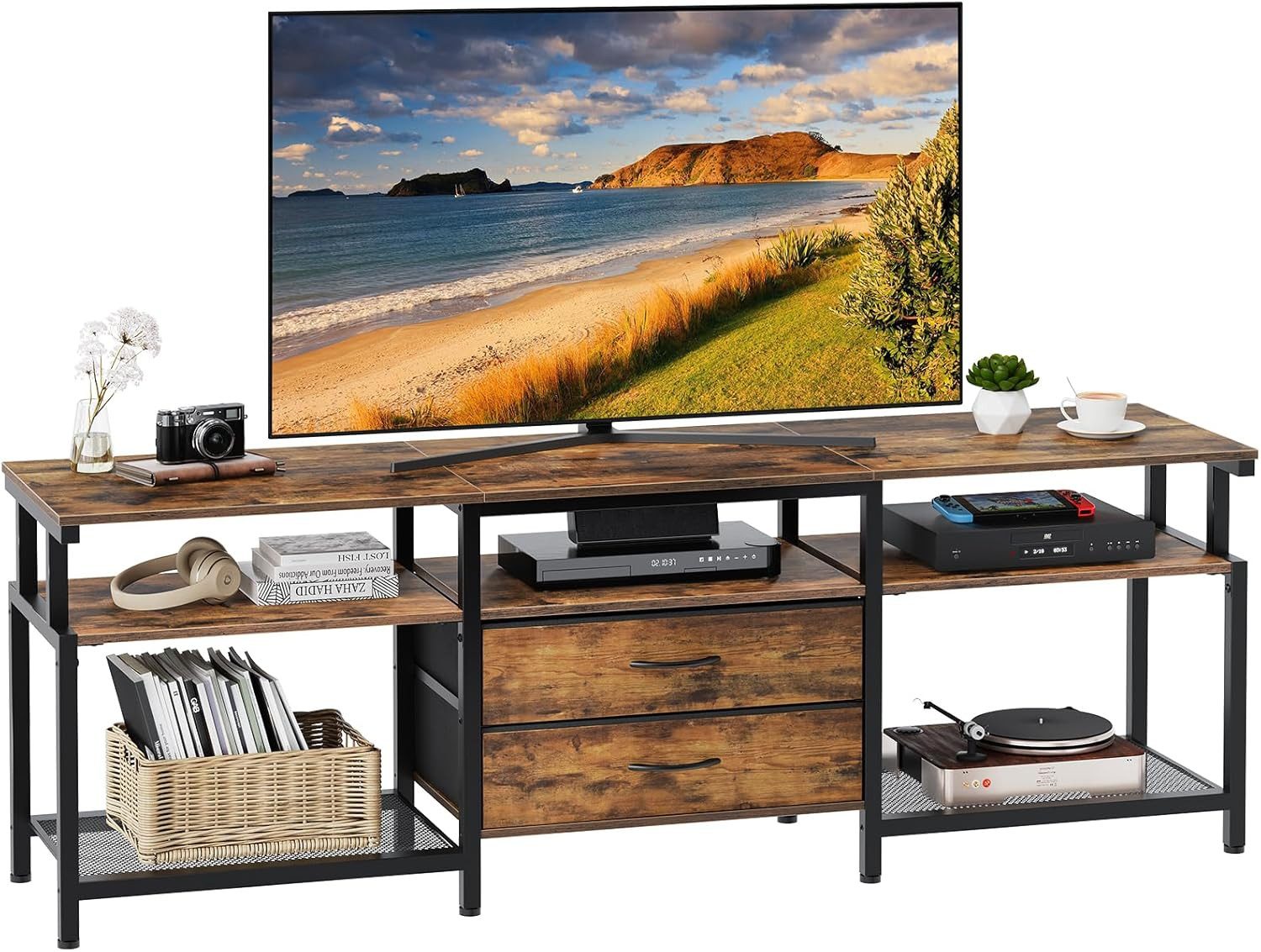 Hoobro Lowboard TV-Schrank, Sideboard, Gaming TV Board (Fernsehschrank mit günstig online kaufen