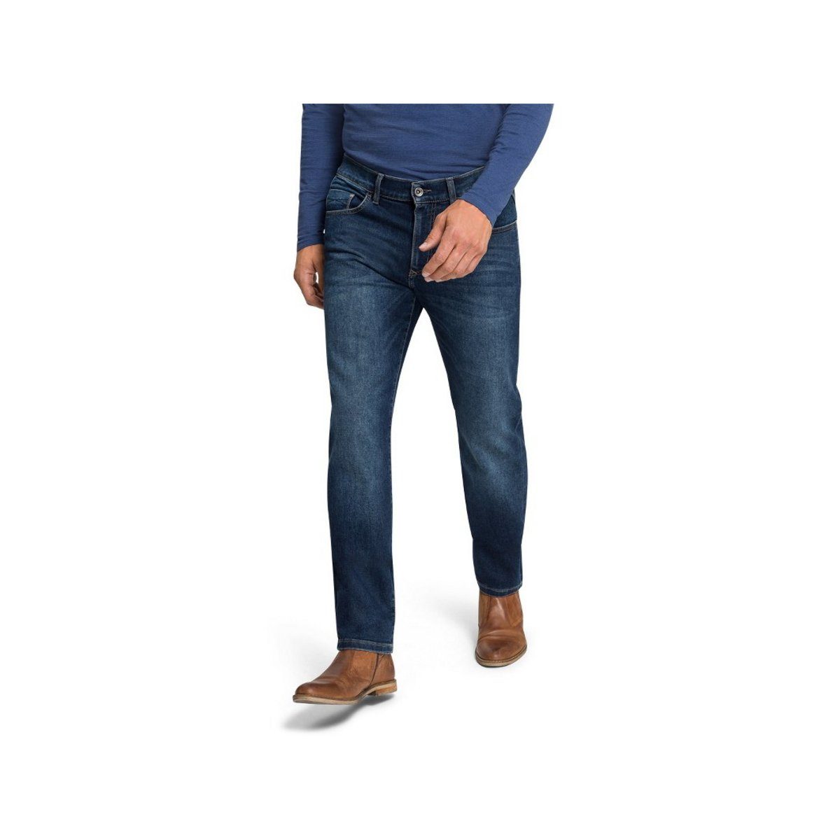 regular Jeans blau Chinos (1-tlg., Authentic pflegeleicht) Pioneer
