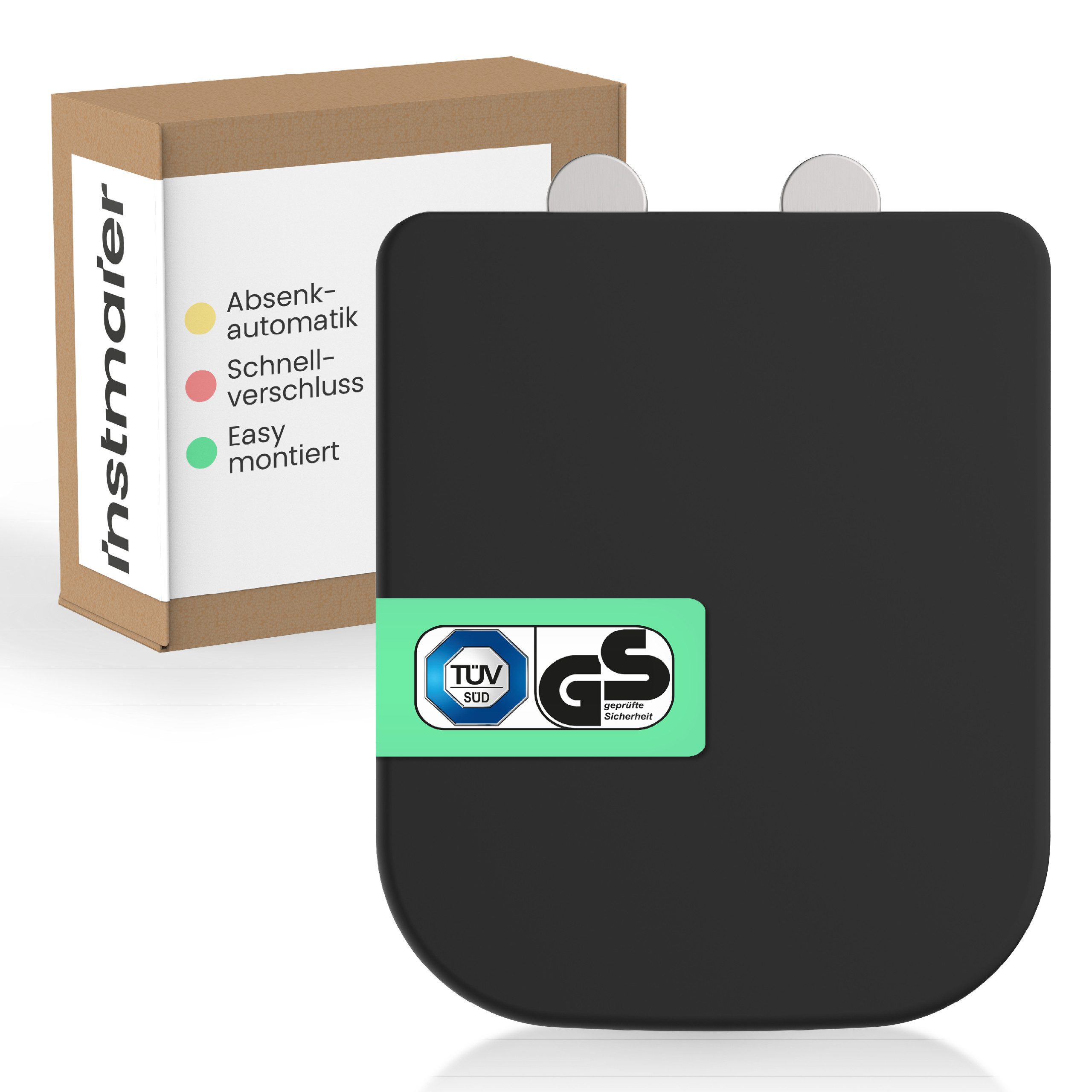 instmaier WC-Sitz instmaier Helma, Toilettendeckel mit Absenkautomatik, Absenkautomatik, zur Reinigung abnehmbar, Duroplast