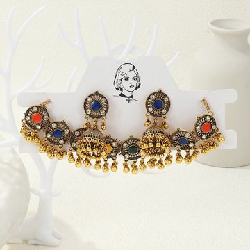 Scheiffy Ohrring und Ketten Set Halskette,Ohrring,Schmuck,Strass-Halsketten-Set aus Metall