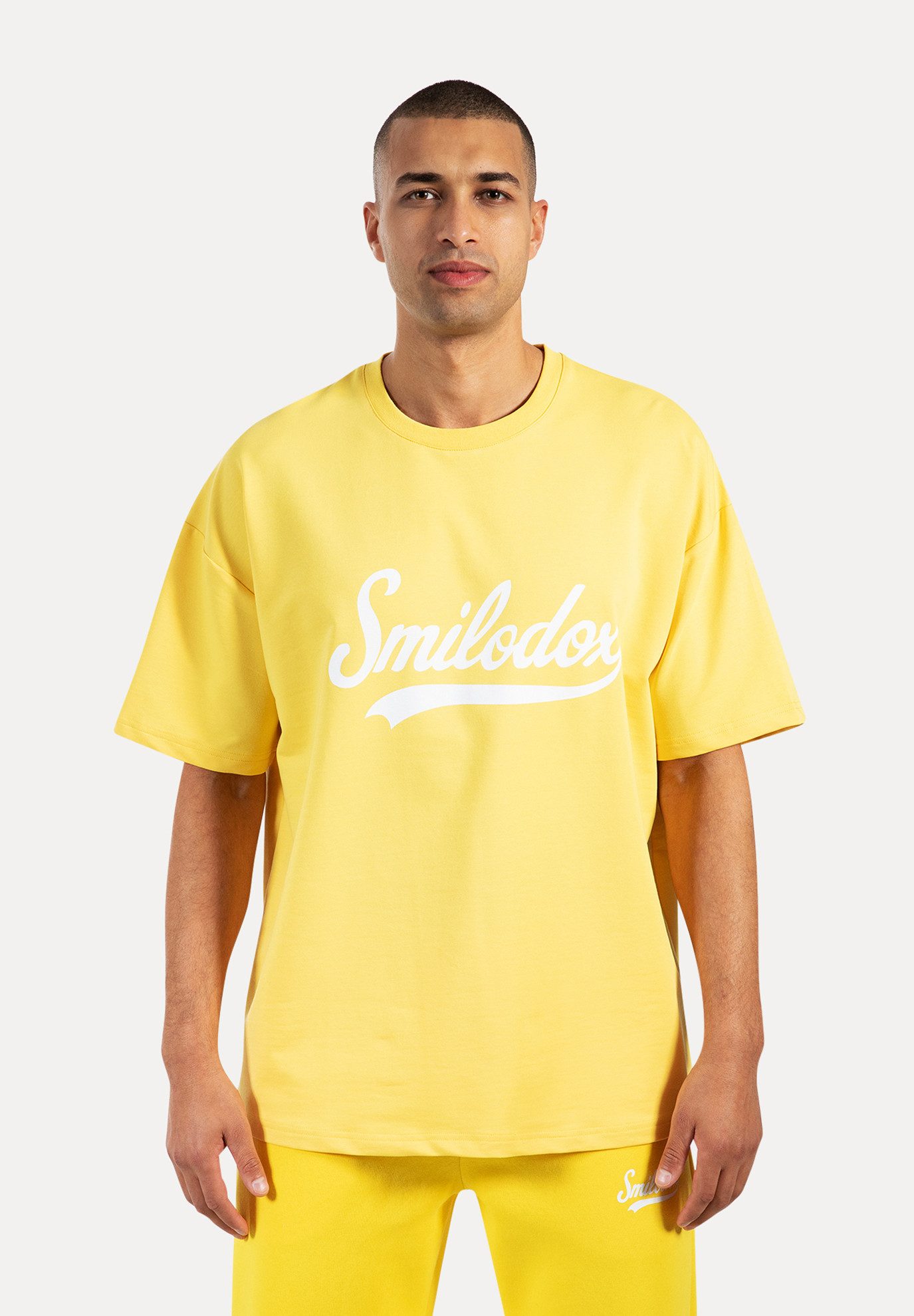 Smilodox T-Shirt Lorik, Locker geschnittenes Oversize Shirt mit Retro Frontprint bequemer Rundhalsausschnitt weiches Material moderner Streetwear Look