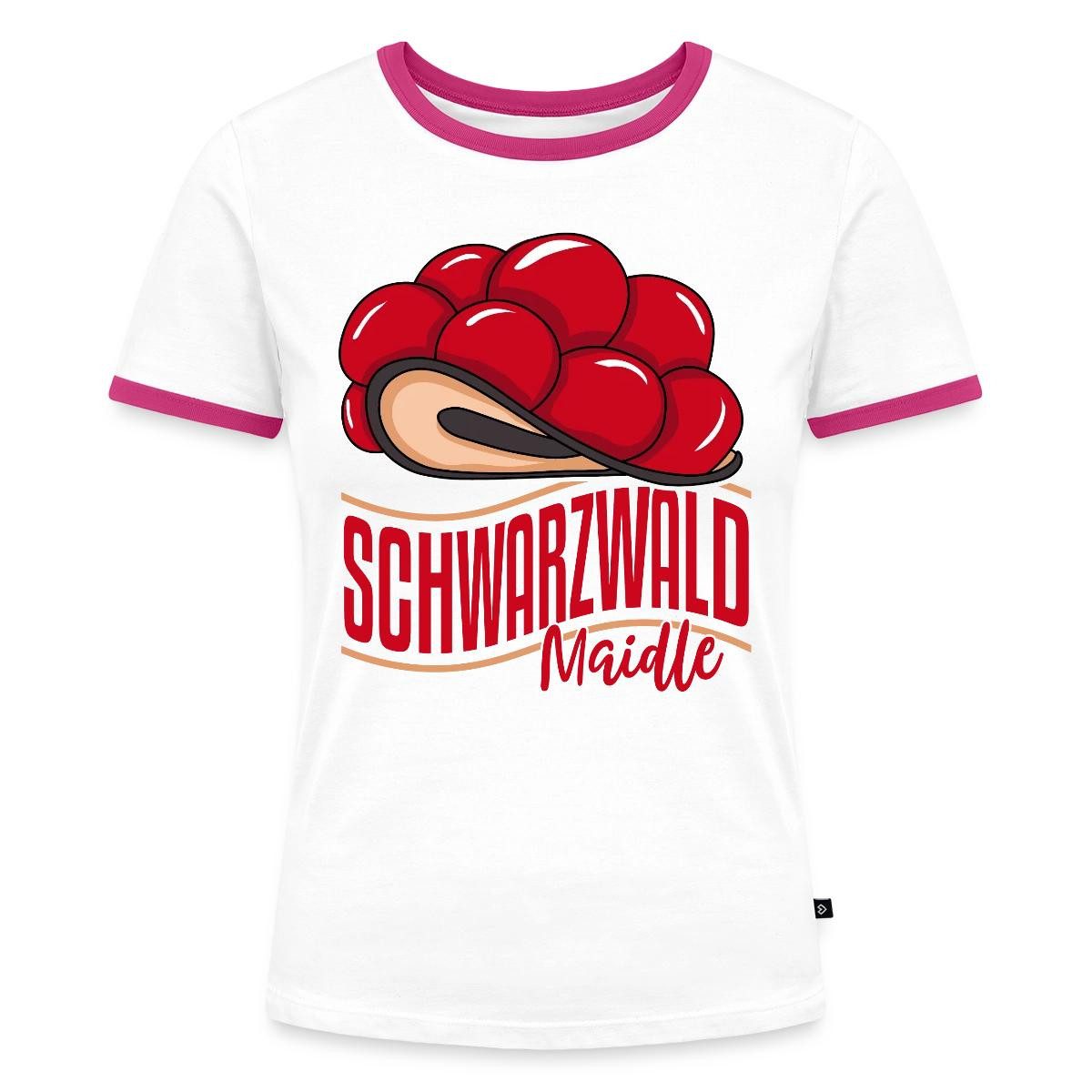 Spreadshirt T-Shirt Schwarzwald Maidle Bollenhut Schwarzwald Geschenk Frauen Frauen Kontra (1-tlg)