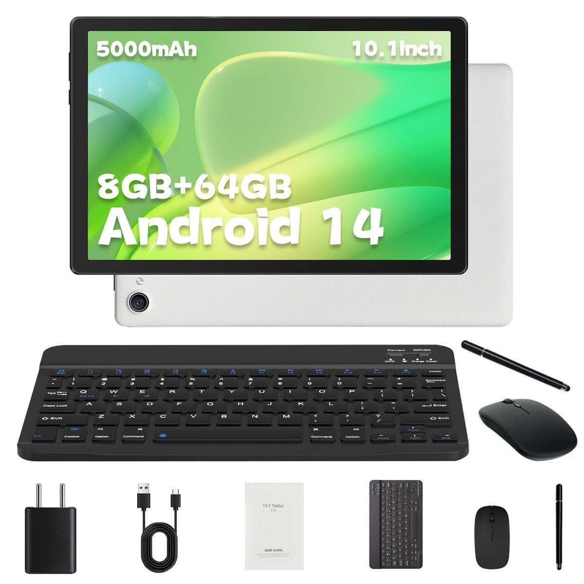 10-Zoll-Tablet 5000mAh 800*1280 mit Maus, Tastatur und Stylus Tablet