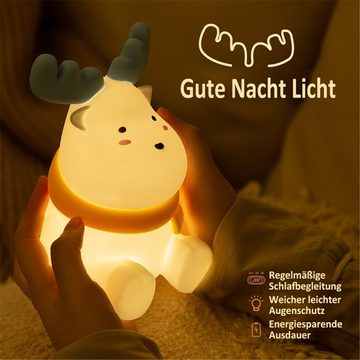 Bifurcation LED Nachtlicht Winter-Hirsch-Silikon-Nachtlicht