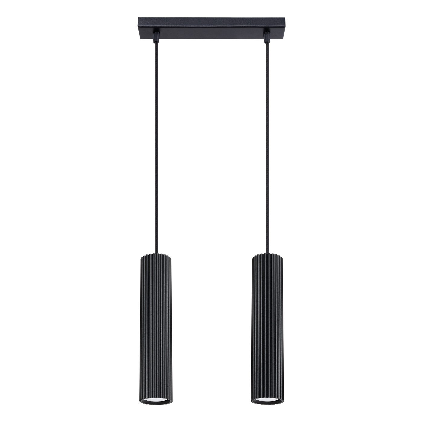 SOLLUX lighting Hängeleuchte Pendelleuchte Karbon 2 Schwarz, Nicht enthalten