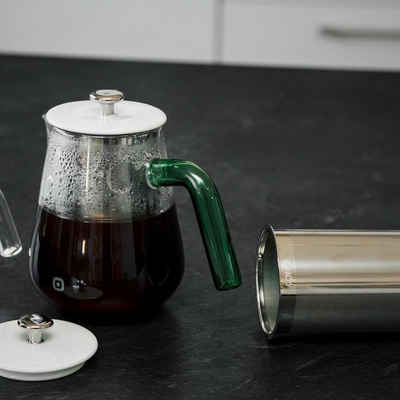 Carl Henkel Kaffeebereiter Kaffeebrüher ARCA X-TRACT 0.8 l, transparent-grün, 0.8l Kaffeekanne