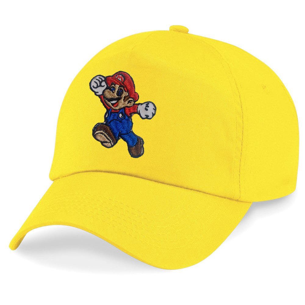 Blondie & Brownie Baseball Cap Kinder Mario Stick Patch Luigi Klempner Super Nintendo One Size Gelb