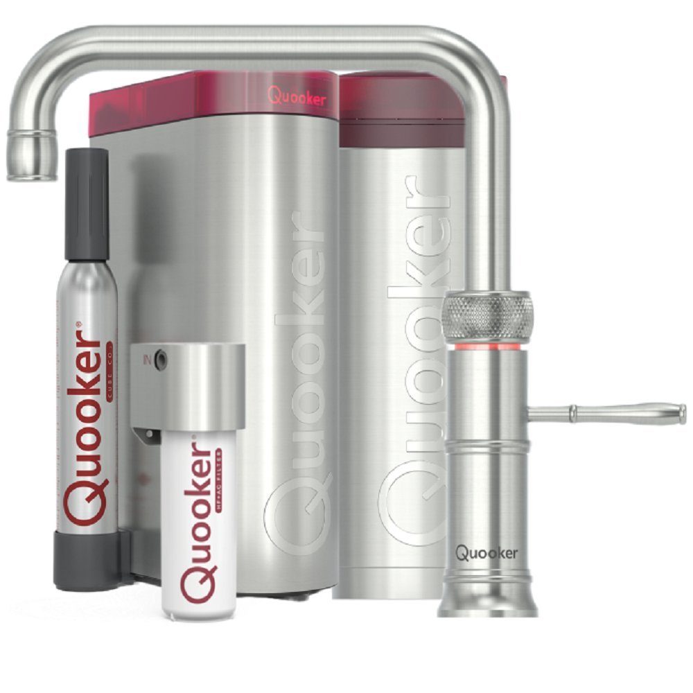 QUOOKER Küchenarmatur Classic Fusion Square PRO3 CUBE Voll-Edelstahl CFNSSST PRO3 CUBE2 *inkl. 7 JAHRE GARANTIE*