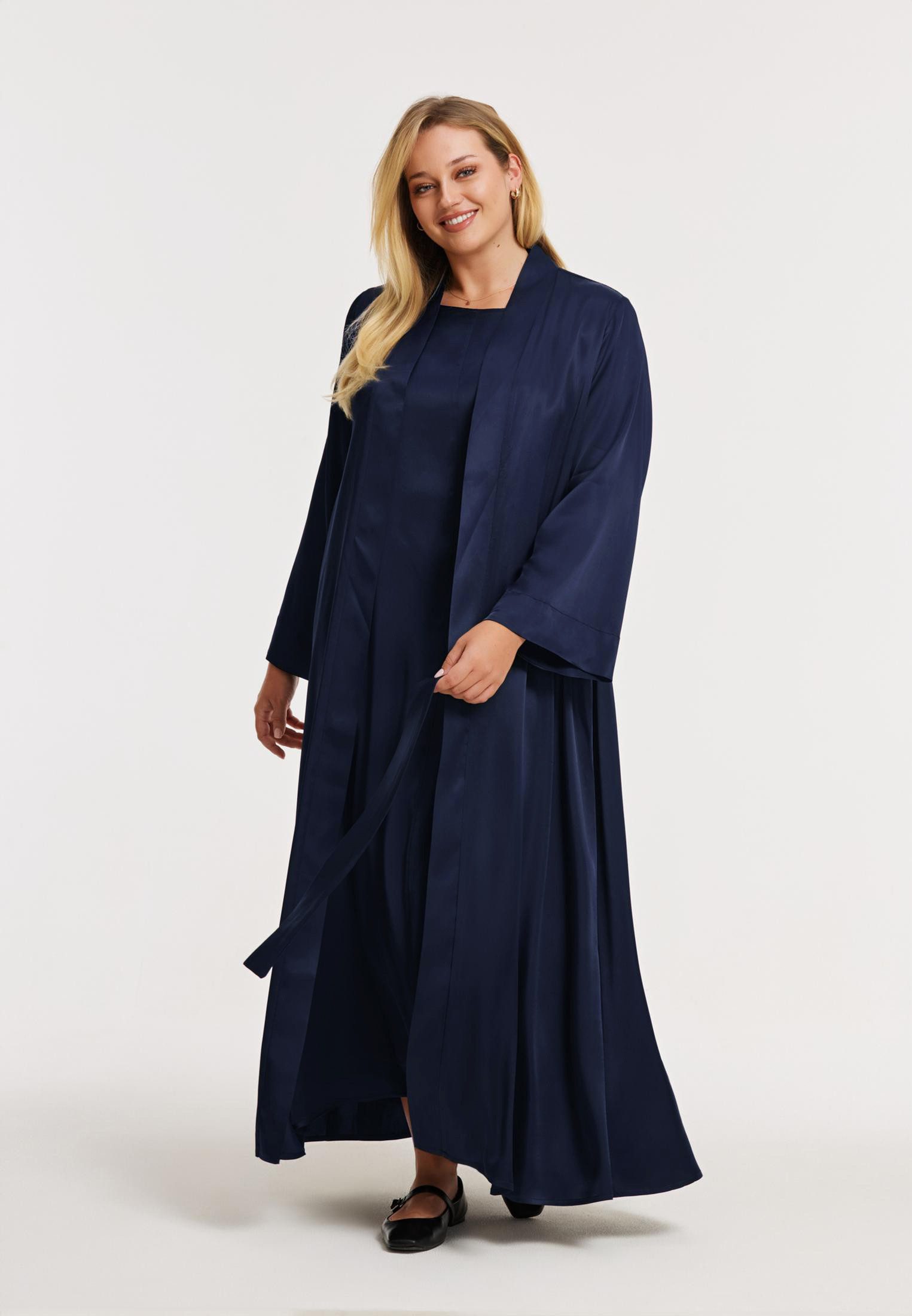 YOEK A-Linien-Kleid Damen mit Langarm Kleid mit langen Ärmeln
