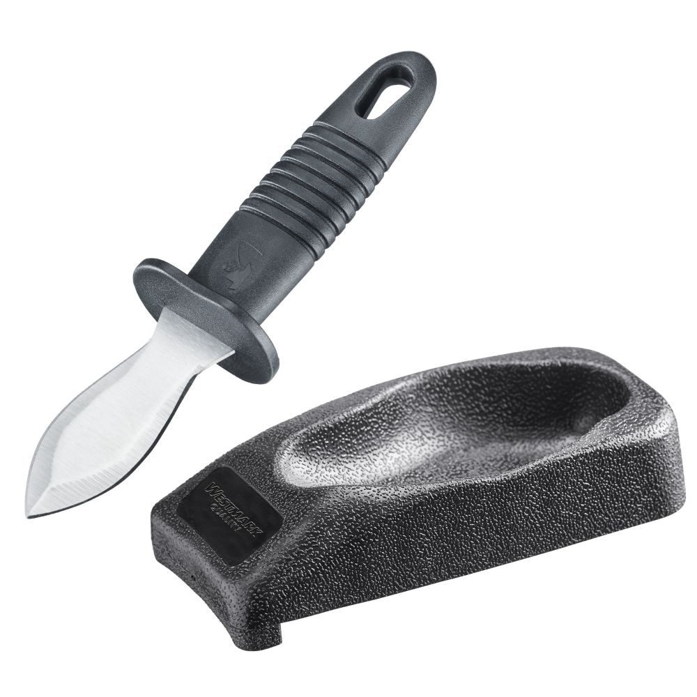WESTMARK Fischbesteck Set 2tlg. Austernwerkzeug, Edelstahl, PP, PVC, sehr massiv, praktische Anlegekante, spülmaschinengeeignet, BPA-frei