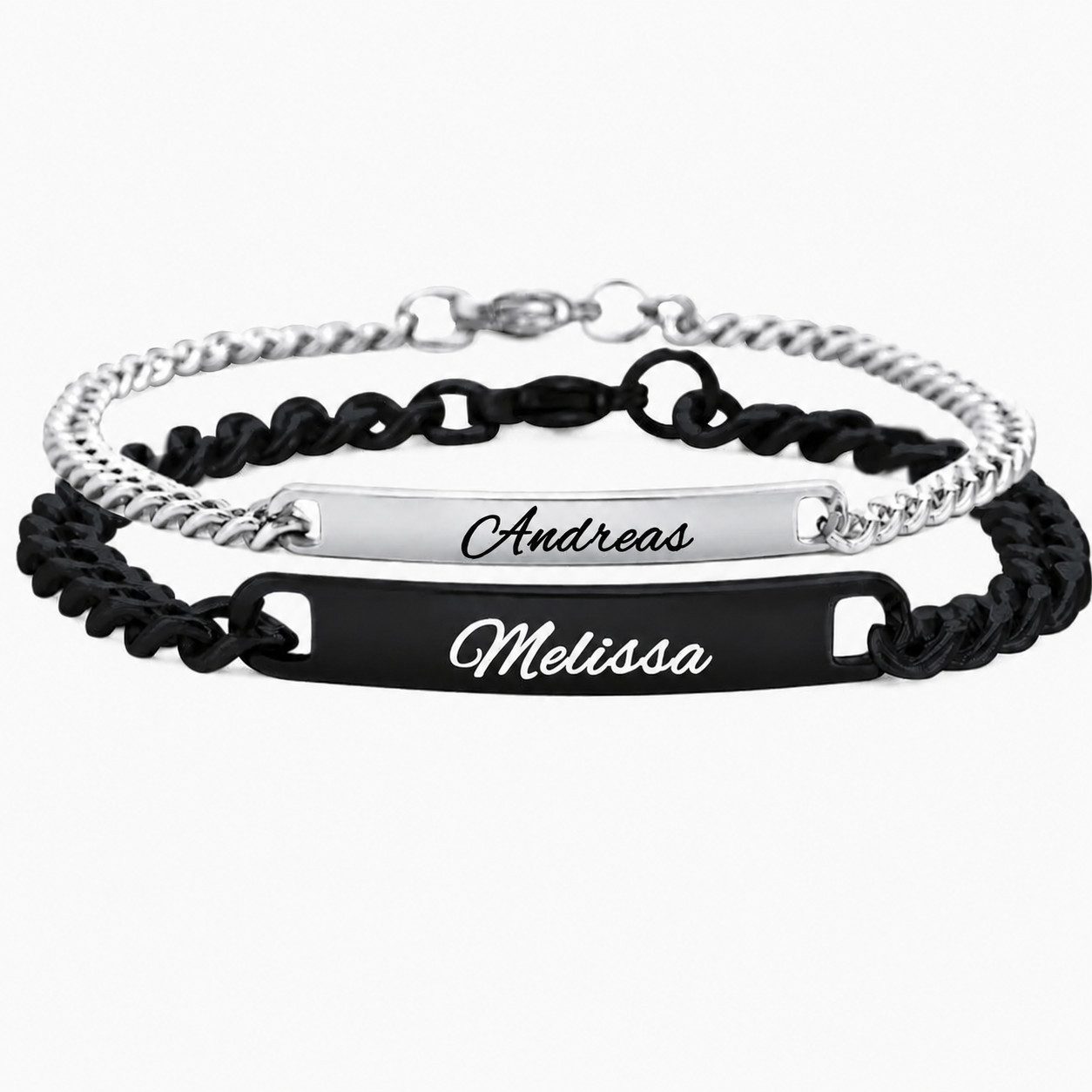 OTANTO Armband mit Gravur Partnerarmbänder mit Gravur Pärchen Armbänder