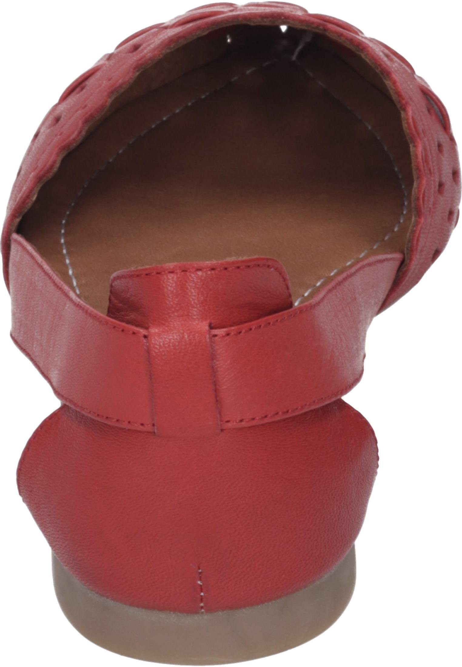 rot Slipper echtem aus Manitu Leder Slipper