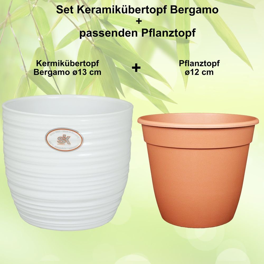 Heimwerkercenter Übertopf Set - Keramikübertopf Bergamo günstig online kaufen