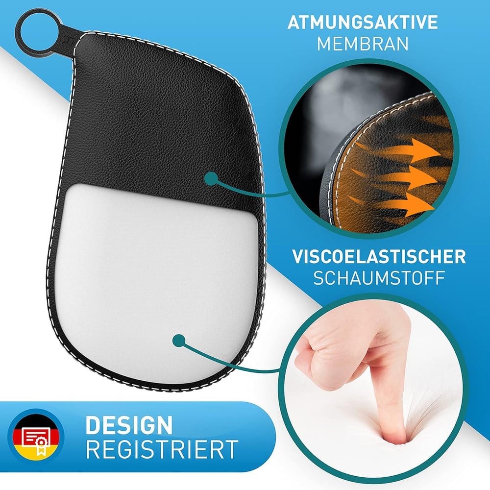 FLIPLINE® Kopfstütze Leder, (1 St), bequemer Halt für längere Autofahrten
