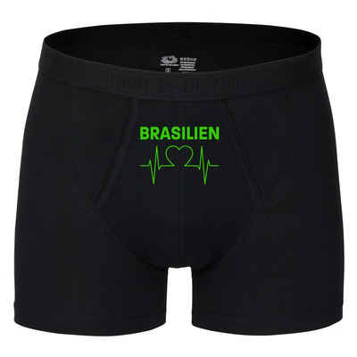 multifanshop Boxershorts Brasilien - Herzschlag - Unterwäsche