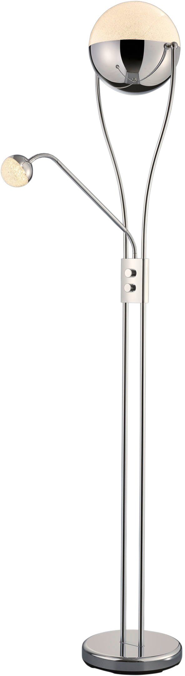TRIO Leuchten LED Stehlampe CHRIS, LED Stehleuchte, mit Lesearm, Drehdimmer günstig online kaufen