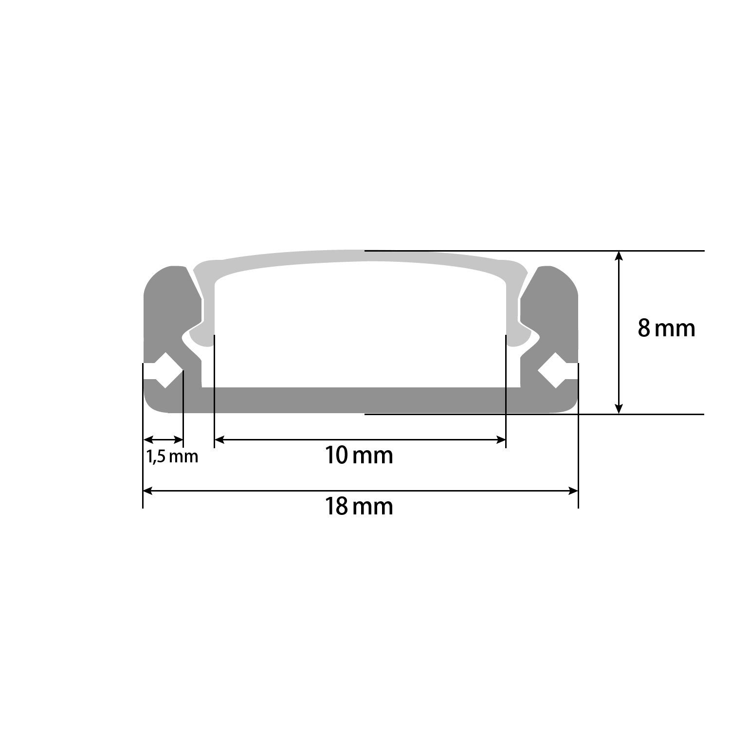 ENERGMiX LED-Stripe-Profil 2m Aluprofile Alu Schiene Leiste Profil LED Kanal Deckenanbringung, Profil Kanal LED Leiste 200cm inkl. Clips und Endkappen