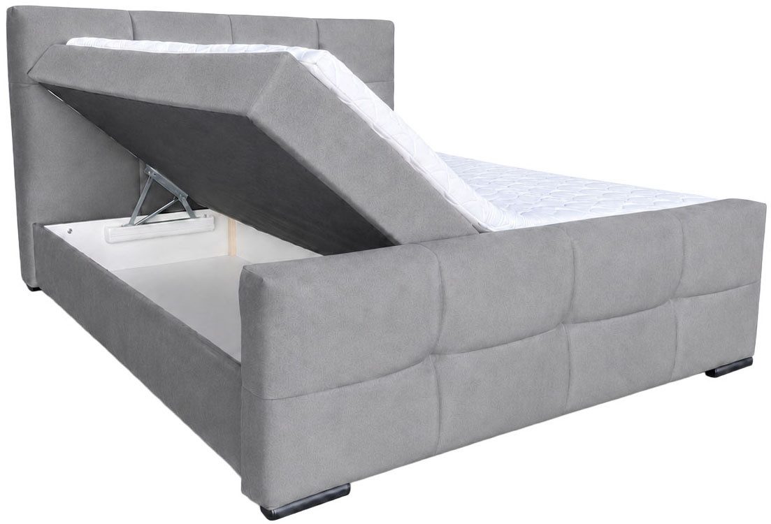 OTTO home Boxbett FIETTE, Polsterbett mit Bettkasten, inkl. Taschenfederkernmatratze H3, inkl. Kaltschaumtopper, Luxus-Mircofaser-Bezug, Liegefläche 180x200 cm – Bild 3 von 5