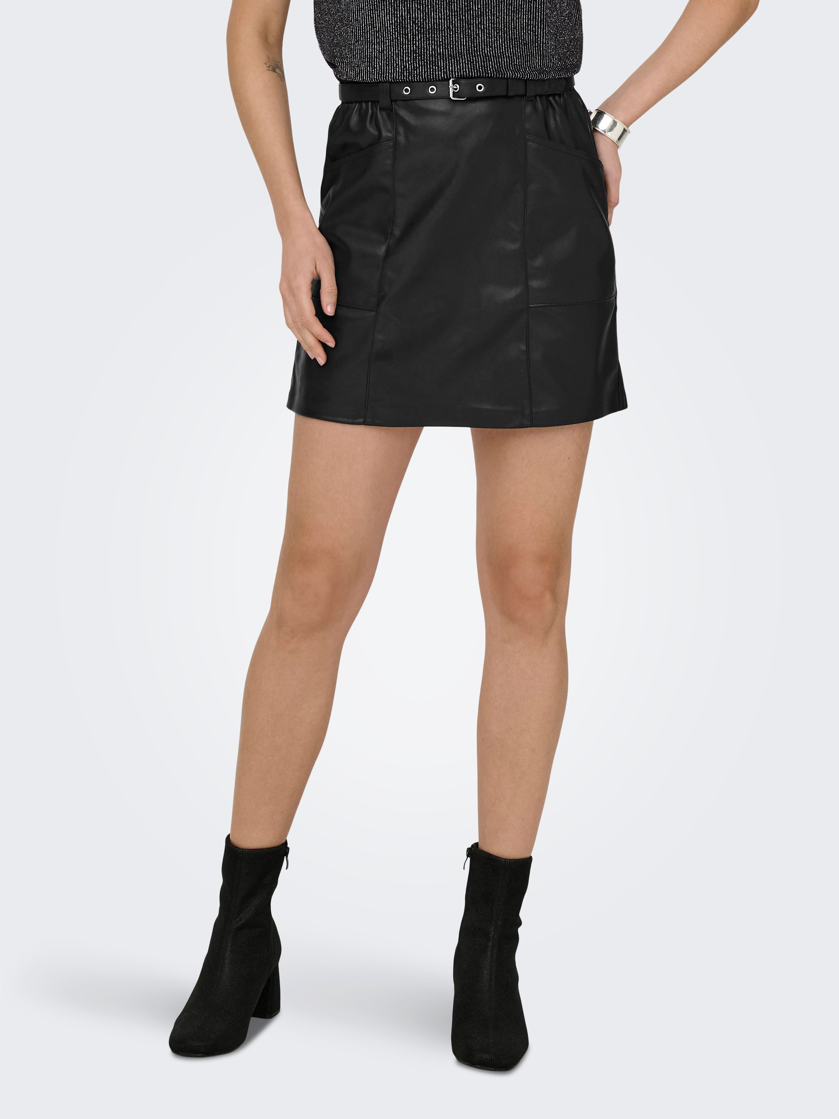 ONLY Lederimitatrock ONLHEIDI FAUX LEATHER SKIRT OTW NOOS