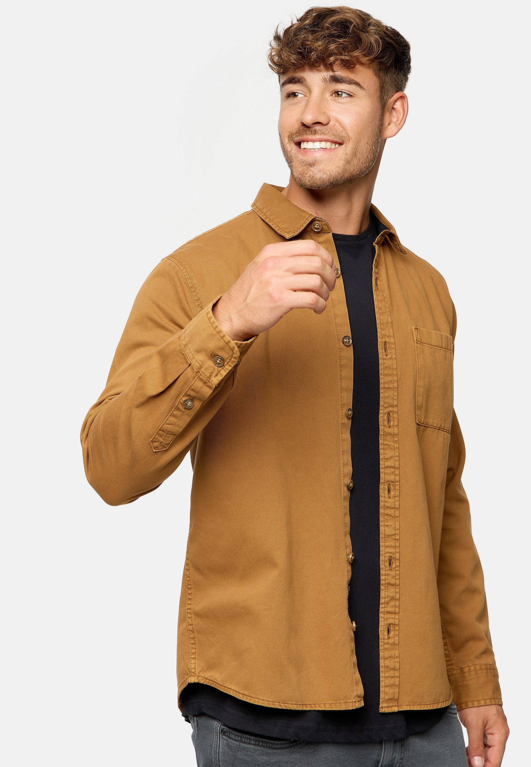 Indicode Langarmhemd Herren INBroidy Herrenhemd Langarm