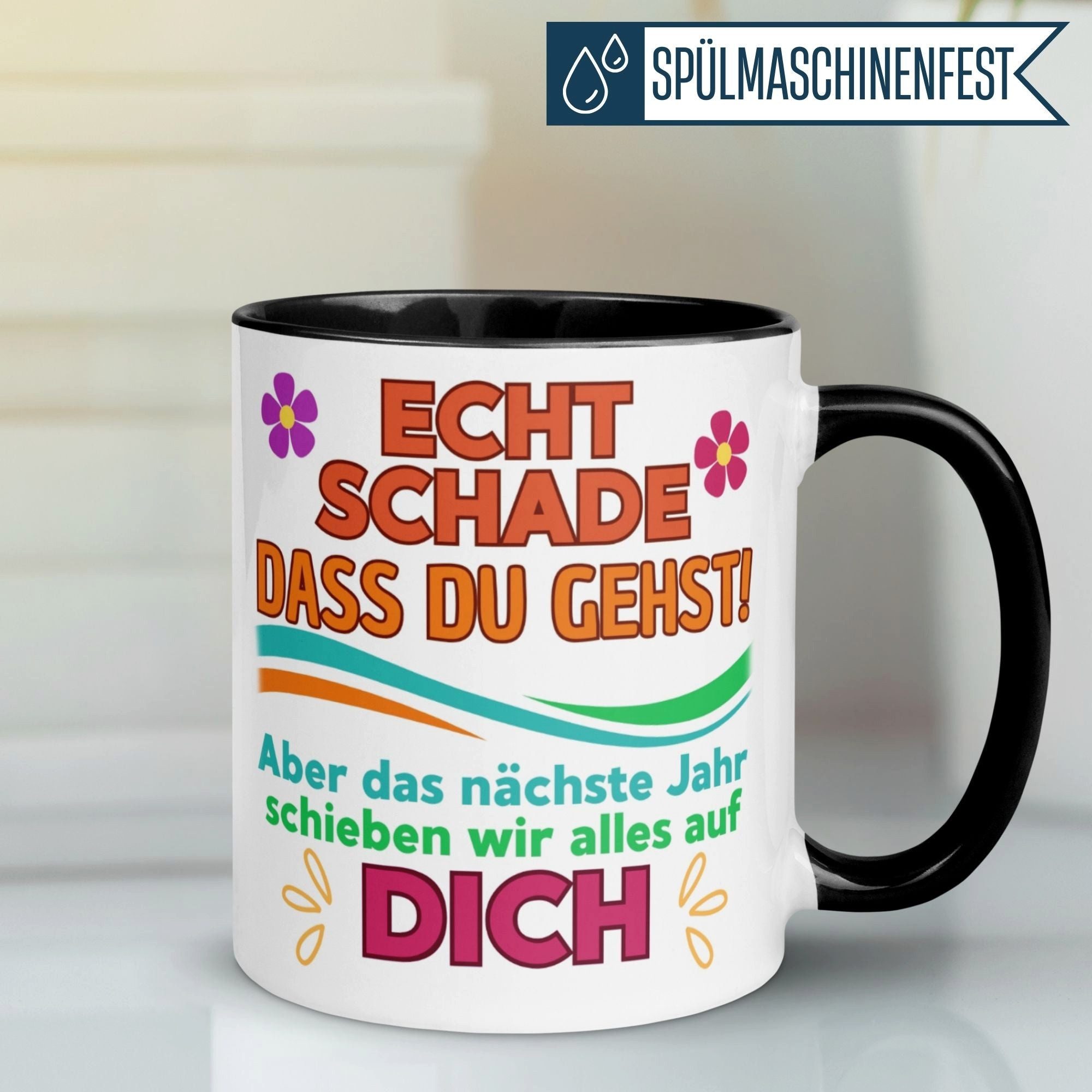 Momentals Tasse Abschiedsgeschenk Kollegen – Nächstes Jahr schieben wir alles auf dich, Gratis Versand · Links-&Rechtshänder · Spülmaschinenfest