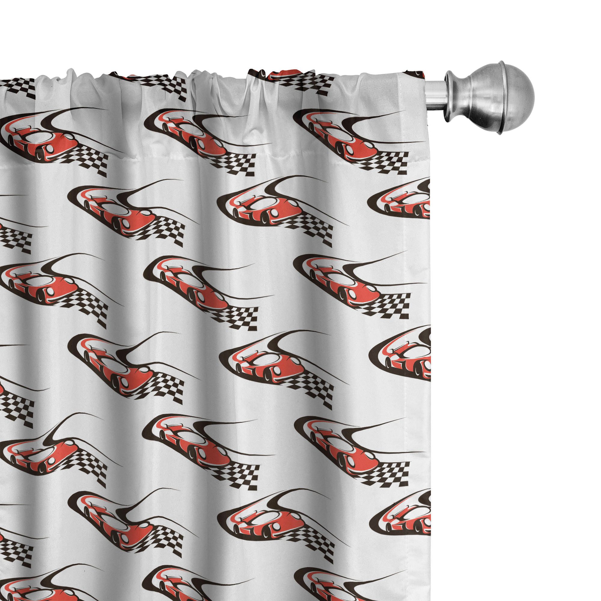 Abakuhaus Gardine Vorhang für Wohnzimmer Schlafzimmer Dekor, Microfaser, Autos Formula Race Rally Win