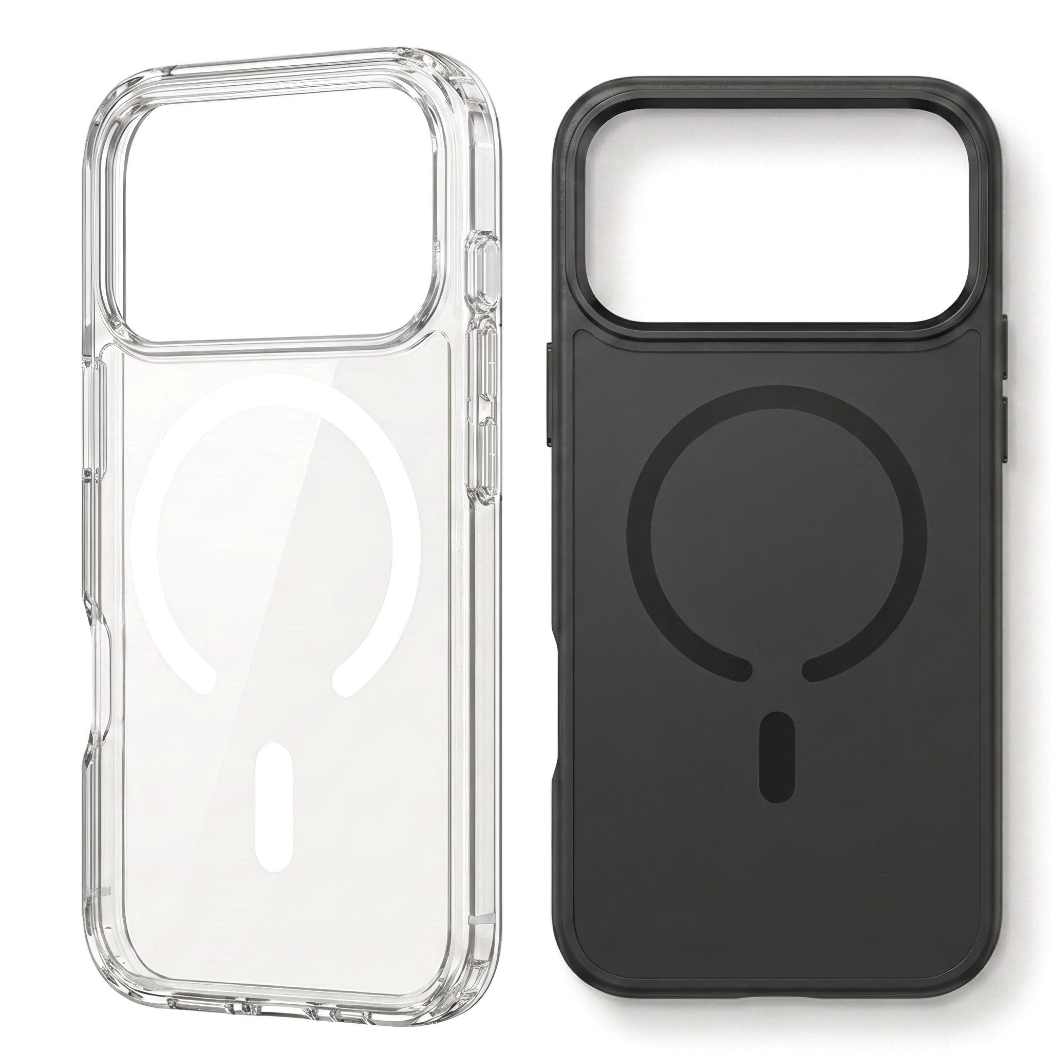 Futurea Handyhülle für iPhone 18 Pro/Pro Max Transparent Matt schwarz MagSafe kompatibel 6,3" - 6,9", Case passgenau, mit iPhone 17 Pro und iPhone 17 Pro Max kompatibel