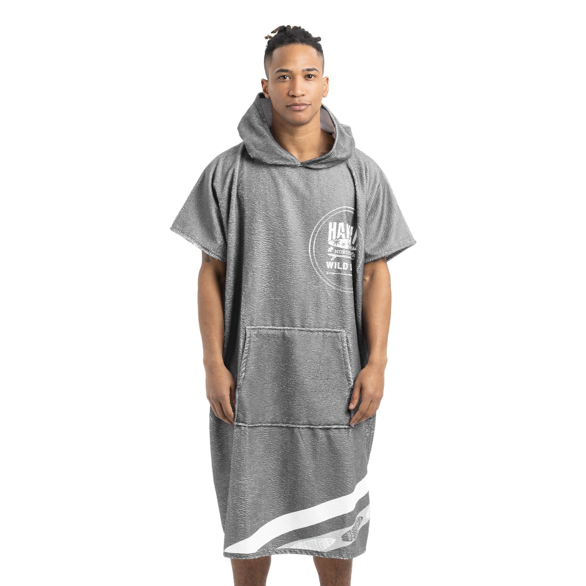 HOMELEVEL Bademantel Badeponcho Unisex - Surf Poncho - Baumwolle Polyester - Bademantel, Baumwolle